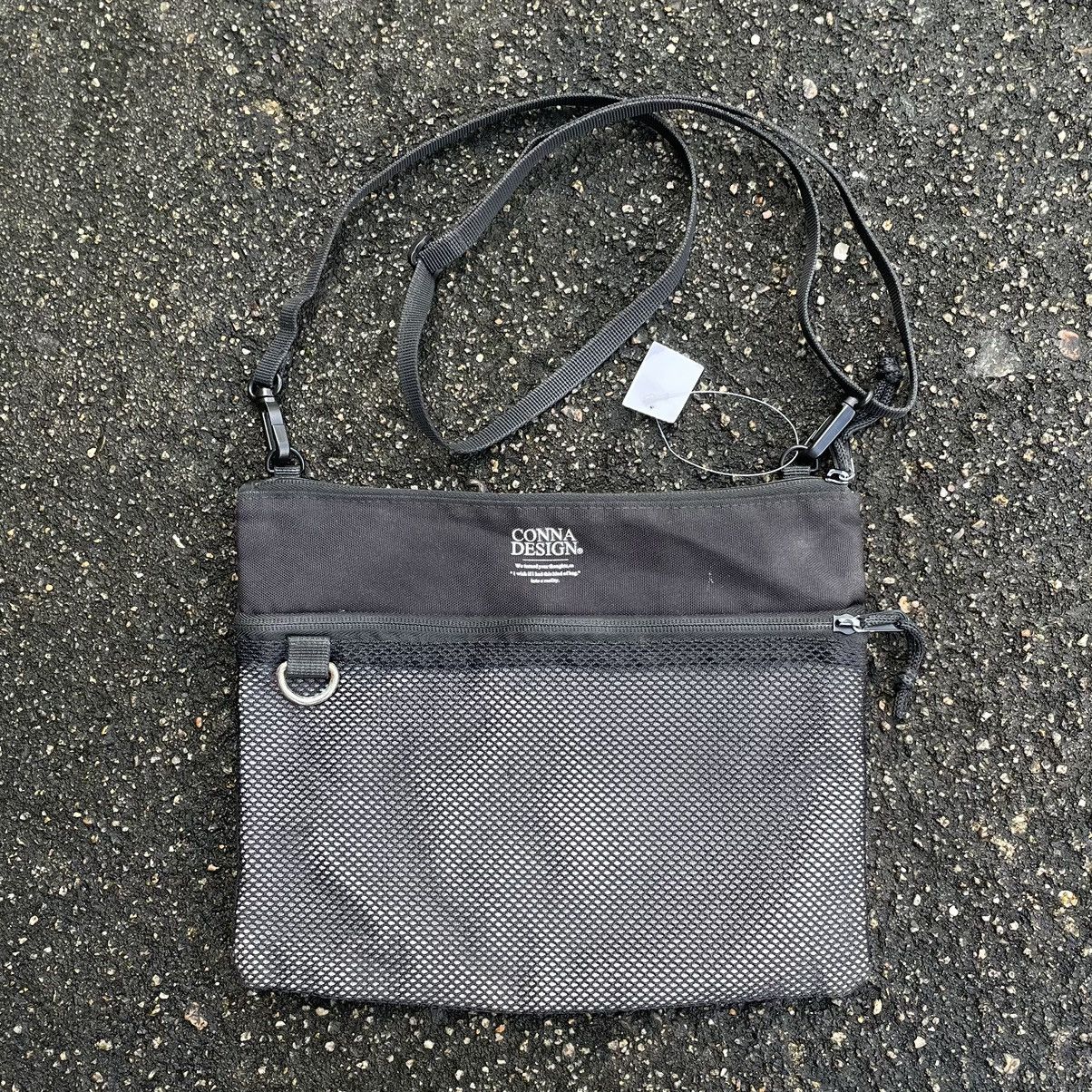 Japanese Brand Black Crossbody with Netting Front Pocket Size ONE SIZE - 6 Thumbnail