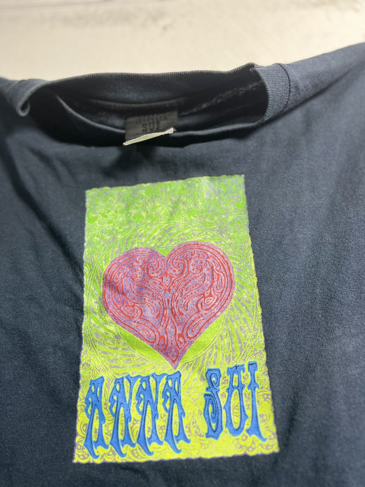 Vintage Anna Sui Vintage 90s / Y2K Psychedelic Heart Tee Size US M / EU 48-50 / 2 - 6 Thumbnail