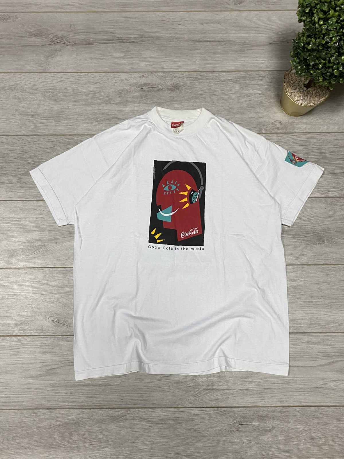 Coca Cola Vintage 1993 Coca Cola Is The Music Promo Tee (Coca Cola) Size US XL / EU 56 / 4 - 1 Thumbnail