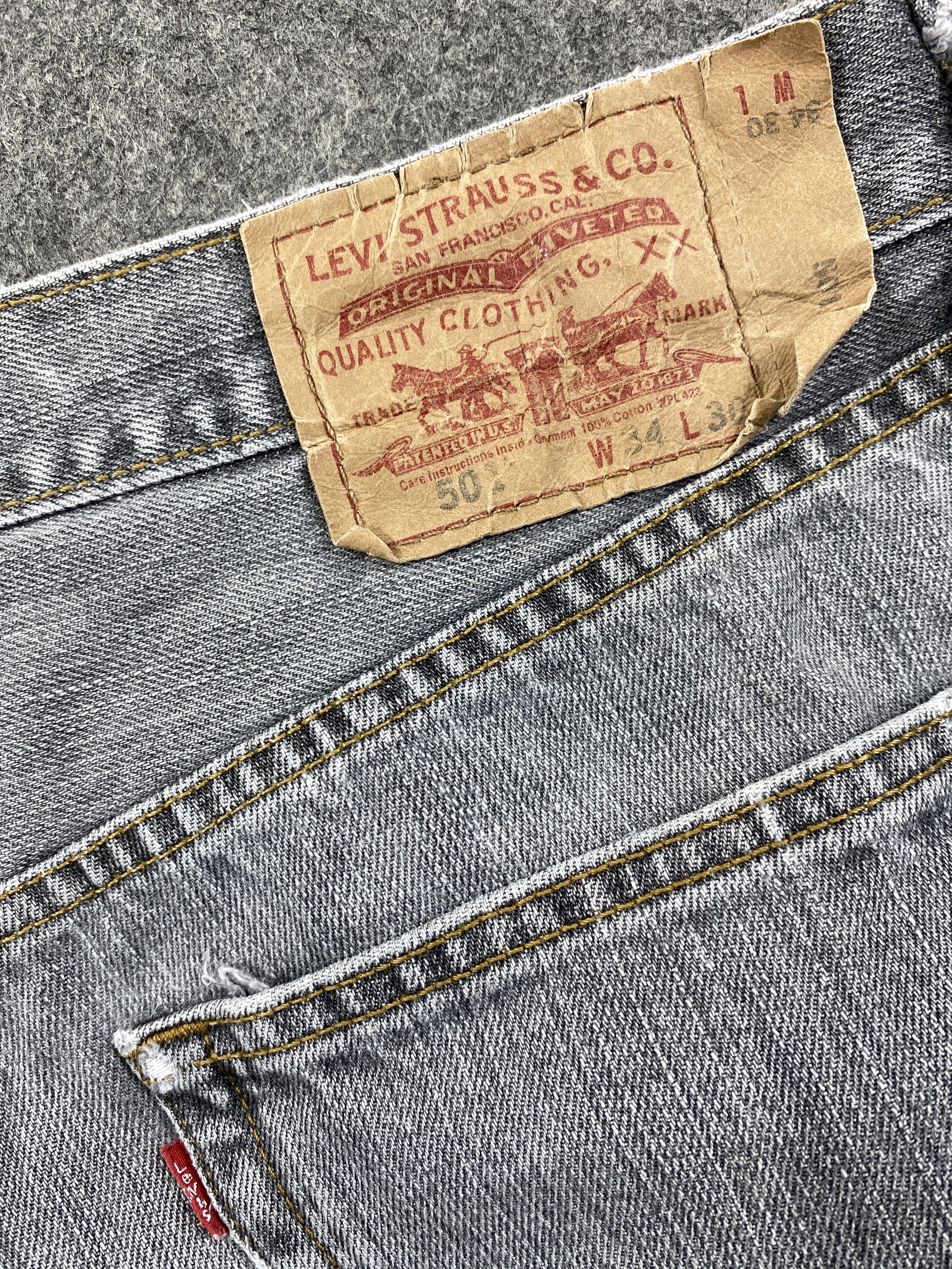 Japanese Brand Light Grey Vintage Levi's 501 Jeans 34x29.5 Denim -JN1659 Size US 34 / EU 50 - 9 Thumbnail