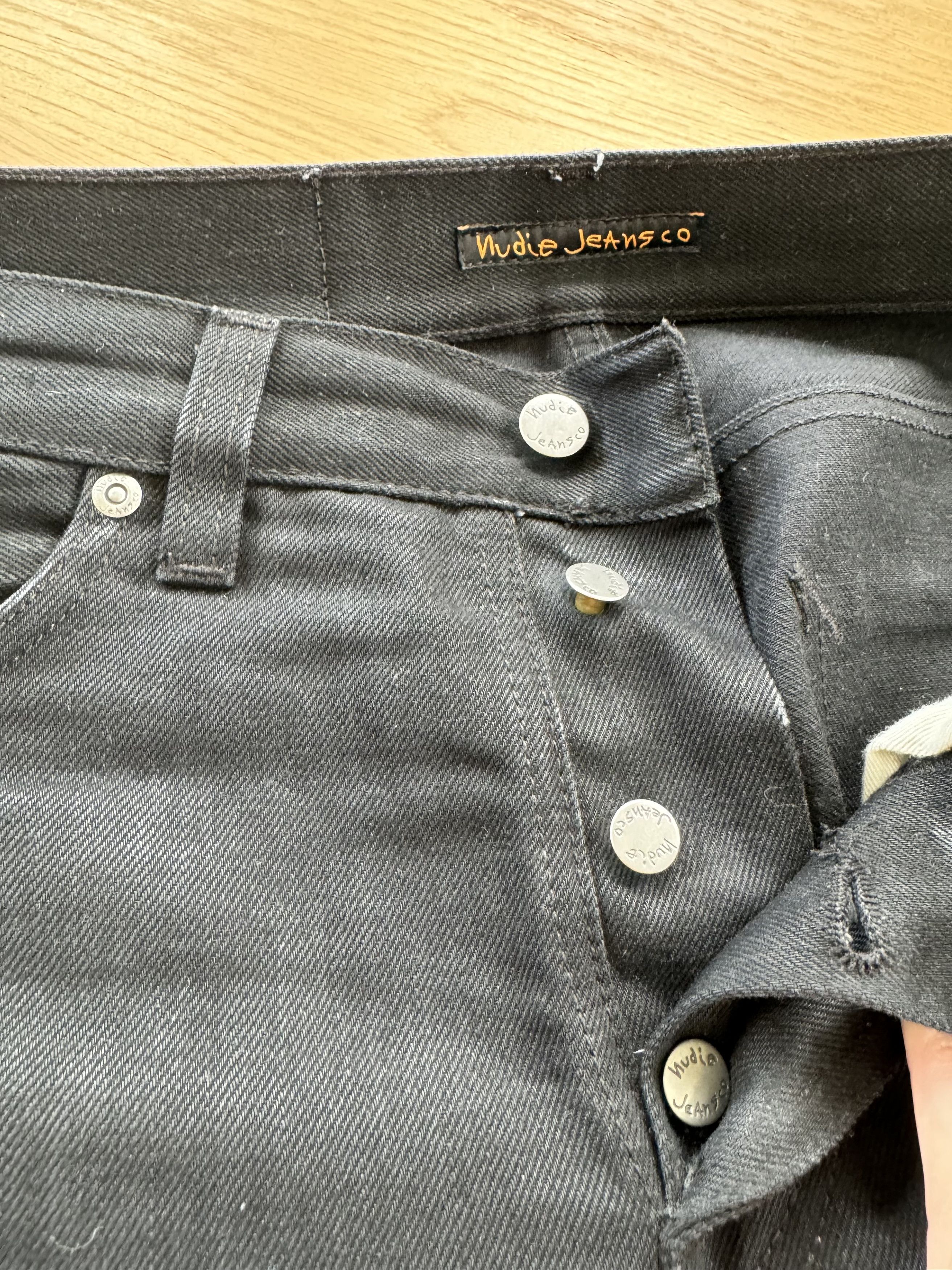 Nudie Jeans Nudie Jeans - Steady Eddie II - Dry Black Selvage - 29x30 Size US 29 - 4 Thumbnail