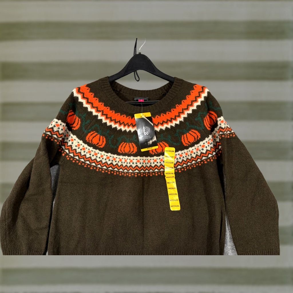 Vince Camuto Vince Camuto Pullover Sweater Womens M Brown Halloween Holiday NWT Size M / US 6-8 / IT 42-44 - 1 Thumbnail