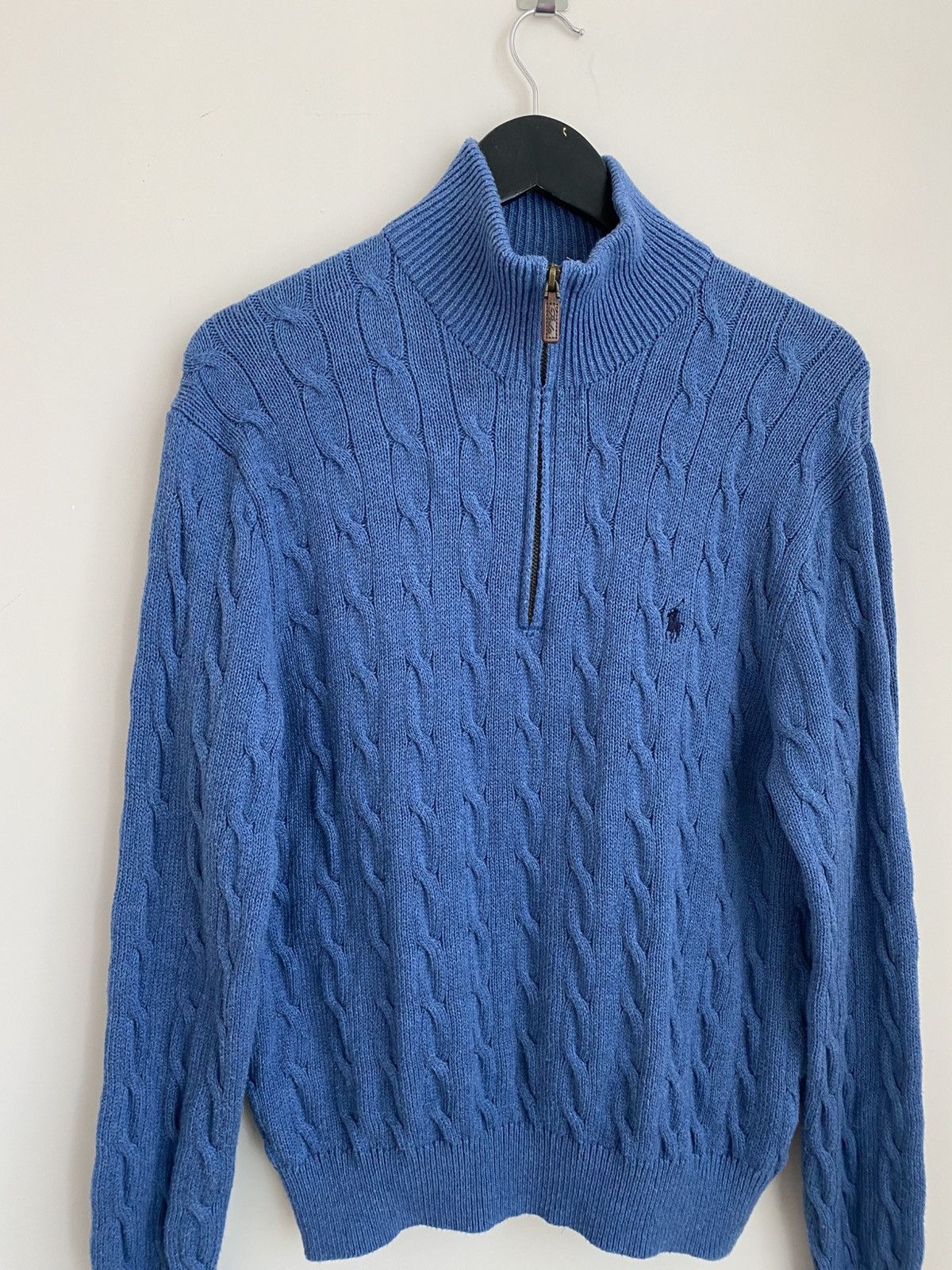 Polo Ralph Lauren Polo Ralph Lauren Cable-Knit Cotton Quarter-Zip Jumper Size US L / EU 52-54 / 3 - 2 Thumbnail