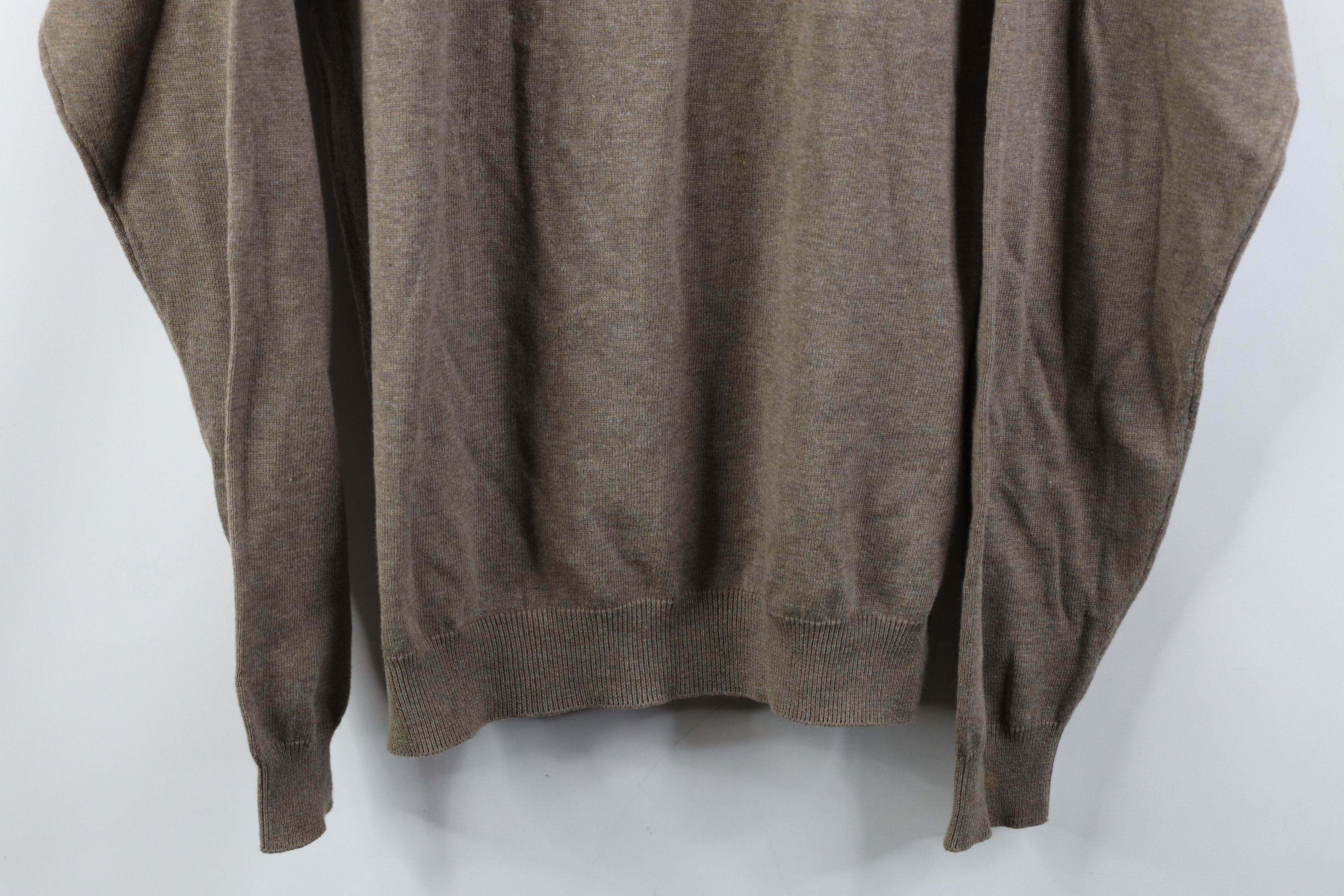 Vintage Vintage 90s Streetwear Blank Cotton Knit Mock Neck Sweater Size US L / EU 52-54 / 3 - 3 Thumbnail