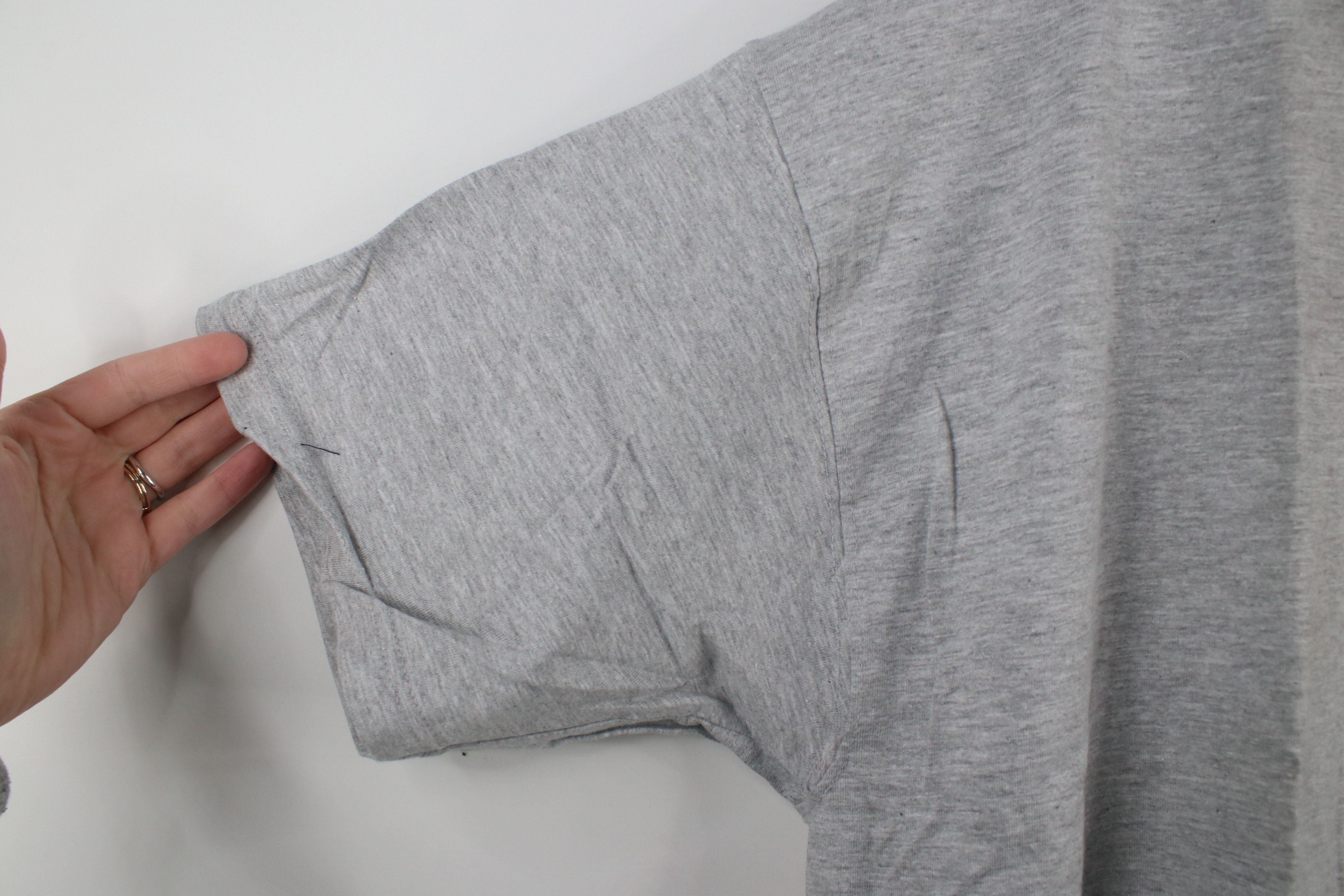 Vintage Vintage 90s Streetwear Blank Heavyweight Cotton T-Shirt Gray Size US L / EU 52-54 / 3 - 7 Thumbnail
