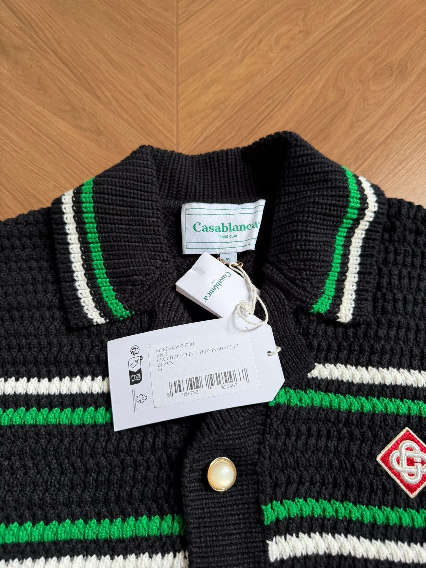 Casablanca CASABLANCA Black Striped Knit Cardigan Size US M / EU 48-50 / 2 - 3 Thumbnail