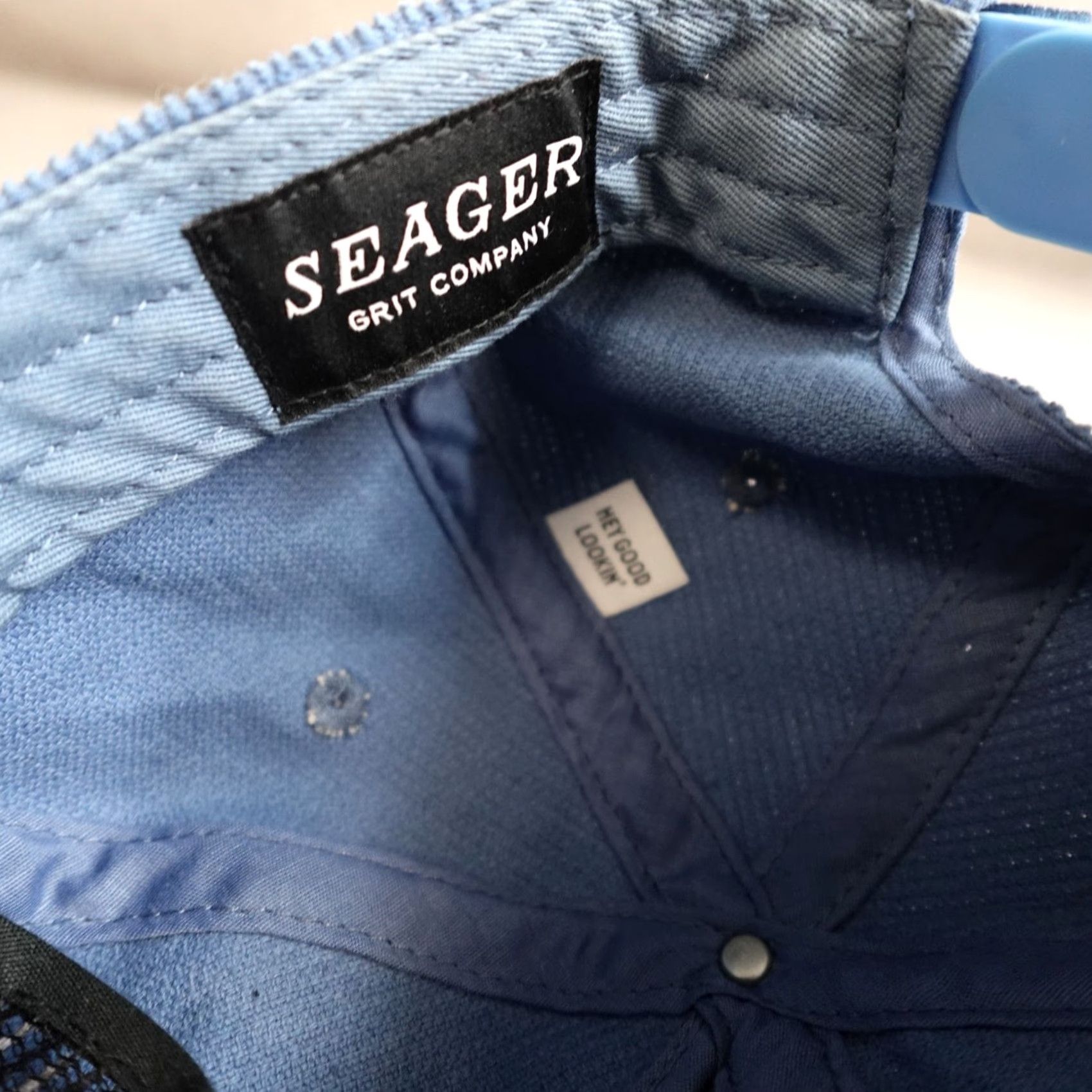 Vintage Seager Mens Hat Blue Embroidered Dadhat Snapback Corduroy Hat Size ONE SIZE - 4 Thumbnail