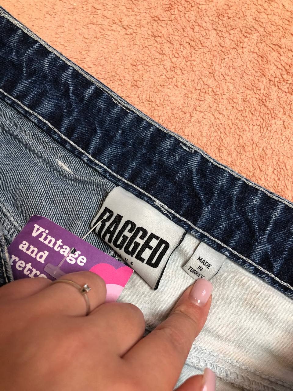 The Ragged Priest The Ragged Priest Y2K Flower Print Denim Jeans Size 28 Size 28" / US 6 / IT 42 - 3 Thumbnail