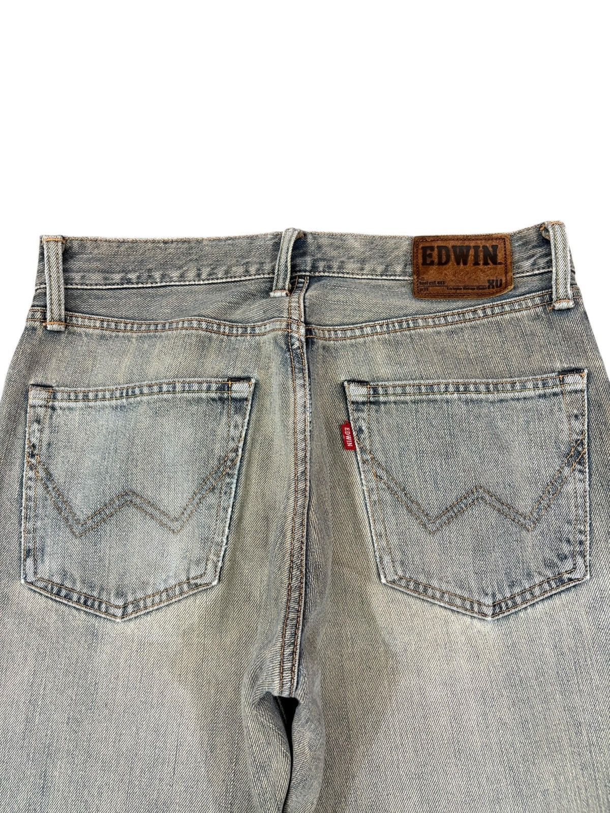 Edwin Exclusive Vintage Edwin Rusty Wash Distressed Flare Jeans Size US 31 - 8 Thumbnail