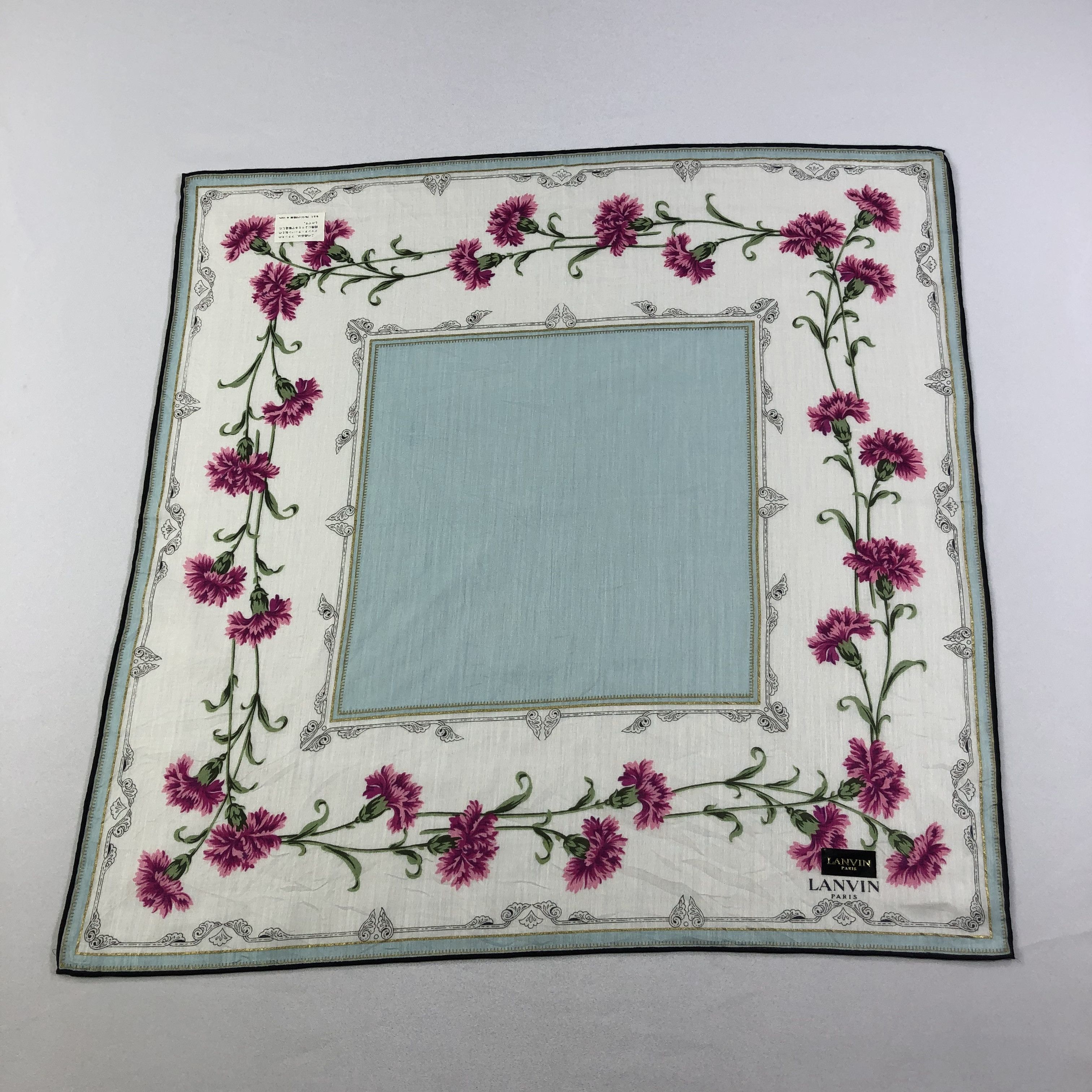 Lanvin Lanvin Floral Handkerchief Neckerchief Bandana H1721 Size ONE SIZE - 2 Thumbnail