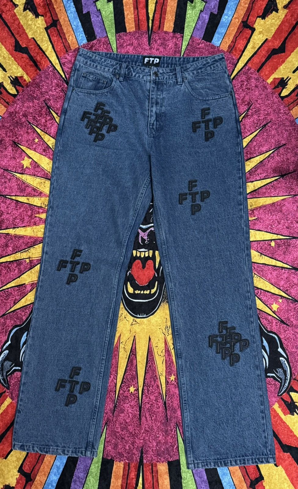 Fuck The Population FTP CROSS LOGO DENIM Size US 34 / EU 50 - 2 Thumbnail