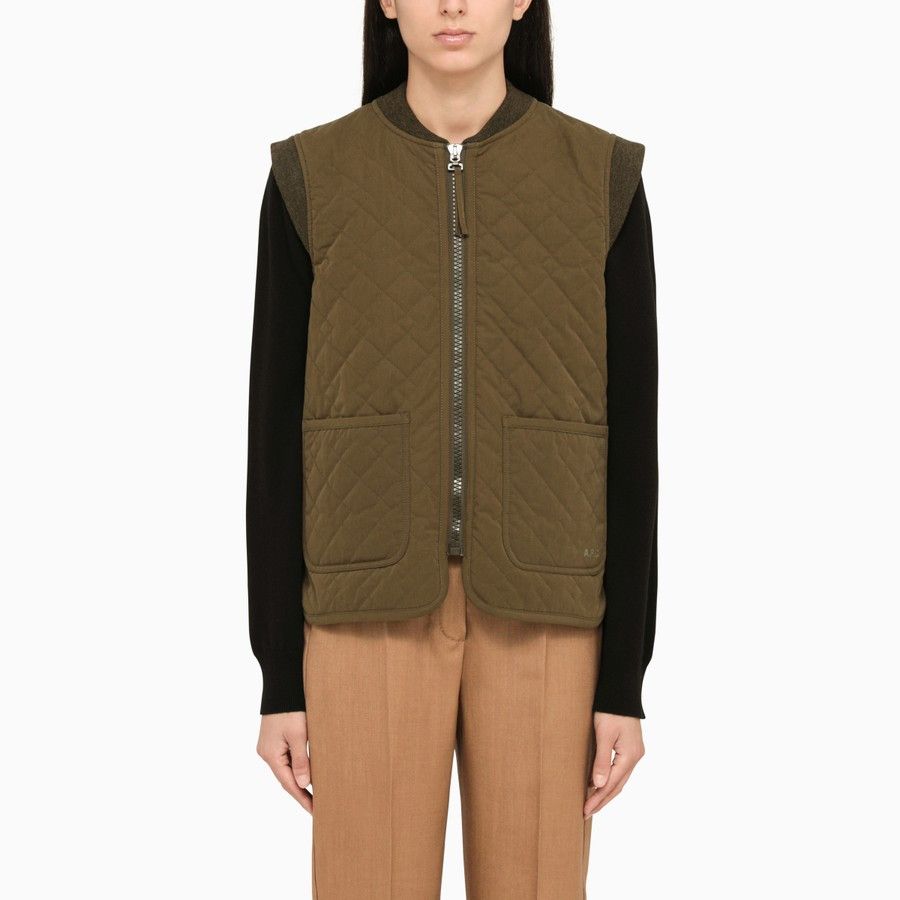 image of A P C O1D2Blof0124 Waistcoat In Green, Women's (Size Small)