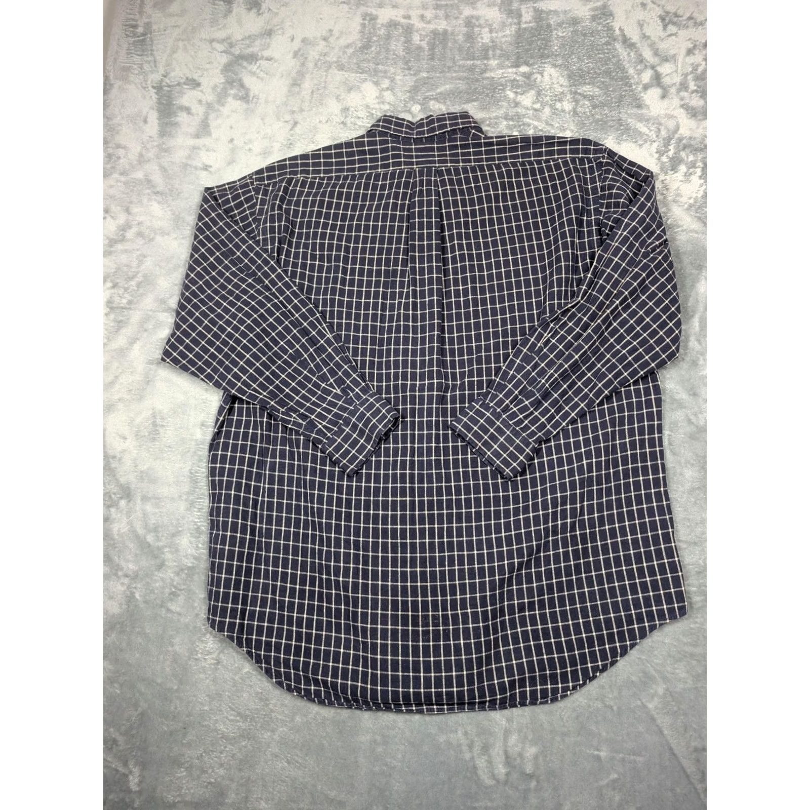 Ralph Lauren Ralph Lauren Blaire Shirt Mens Large Linen Blend Blue Plaid Long Sleeve Button-Up Casual Shirt Women? No. Size US L / EU 52-54 / 3 - 7 Thumbnail