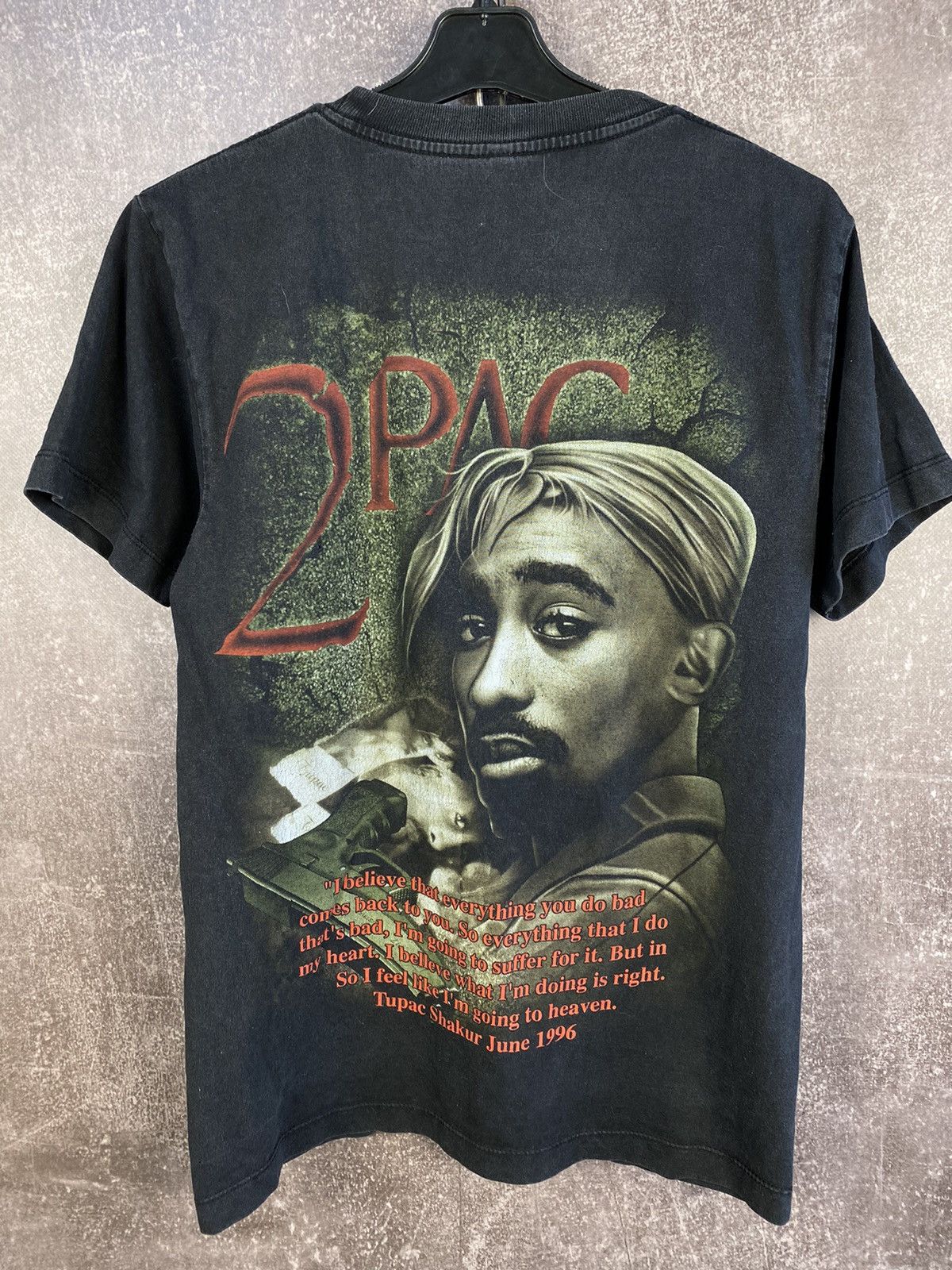 Band Tees 🔥 Vintage 2Pac Shirt Out On Bail Hidden Track Double Side Size US S / EU 44-46 / 1 - 2 Thumbnail