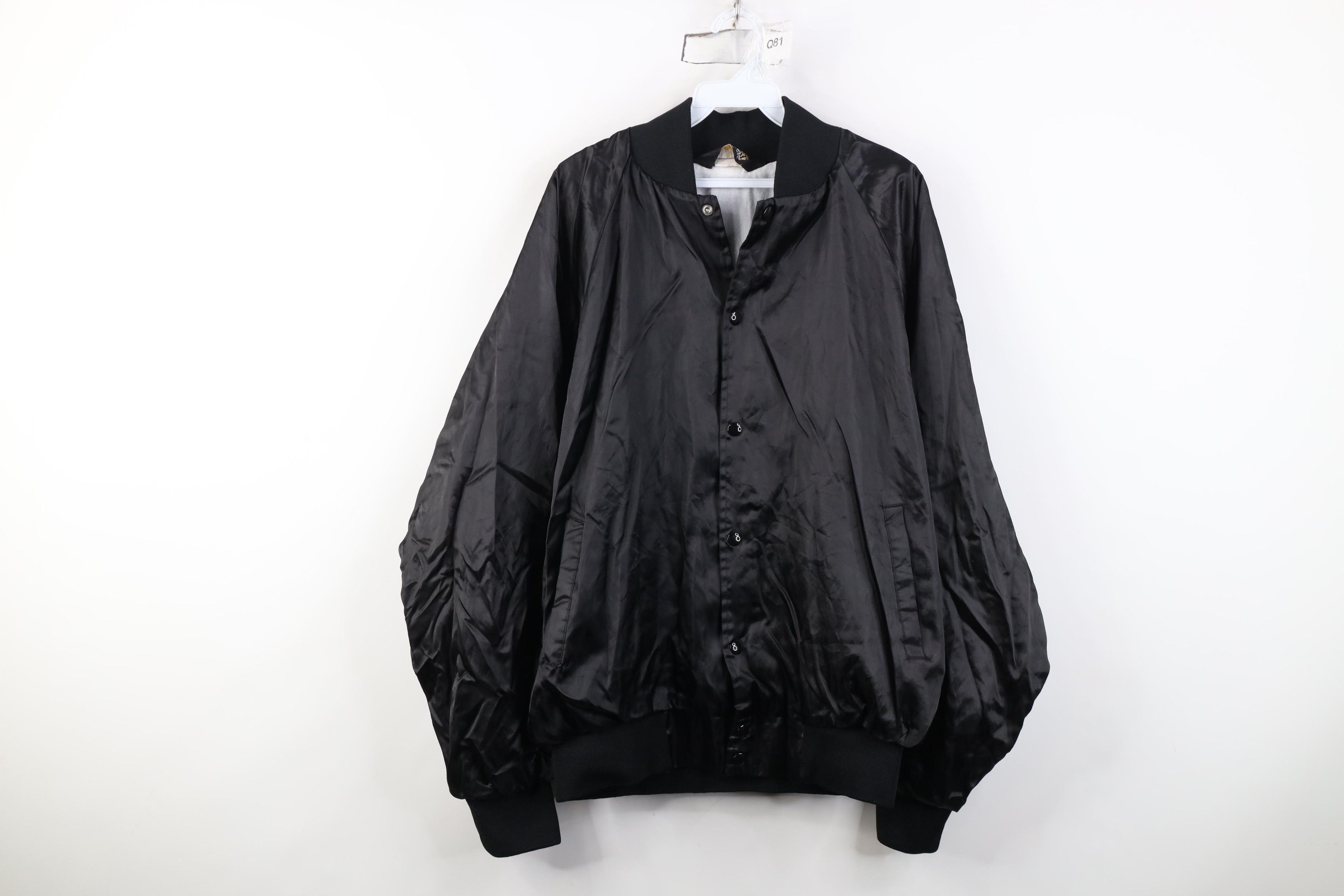 Vintage Vintage 80s 90s Streetwear Satin Bomber Jacket Black USA Size US L / EU 52-54 / 3 - 1 Thumbnail
