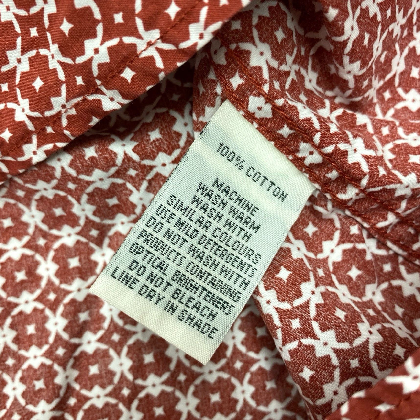 Rodd & Gunn RODD & GUNN Sports Fit Button-Up Shirt Men Medium White Red Geometric Cotton Long Sleeve Casual Size US M / EU 48-50 / 2 - 4 Thumbnail