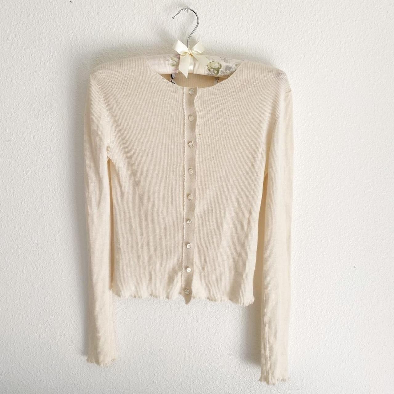 image of Helmut Lang Cardigan in Cream, Women's (Size Small)