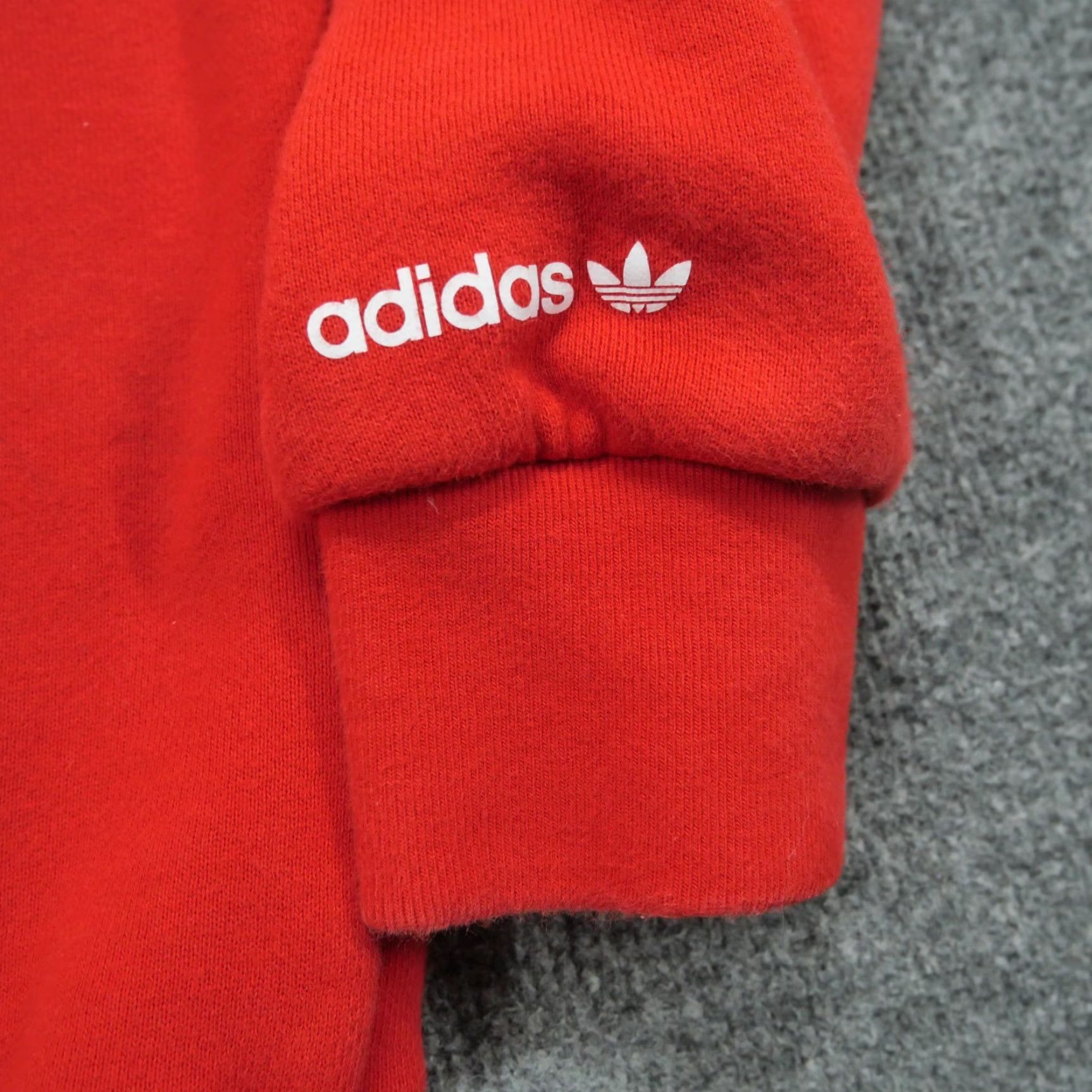 Adidas Adidas Hoodie Mens Red Pullover Trefoil Logo Circle Raglan Sleeve Size US M / EU 48-50 / 2 - 7 Thumbnail