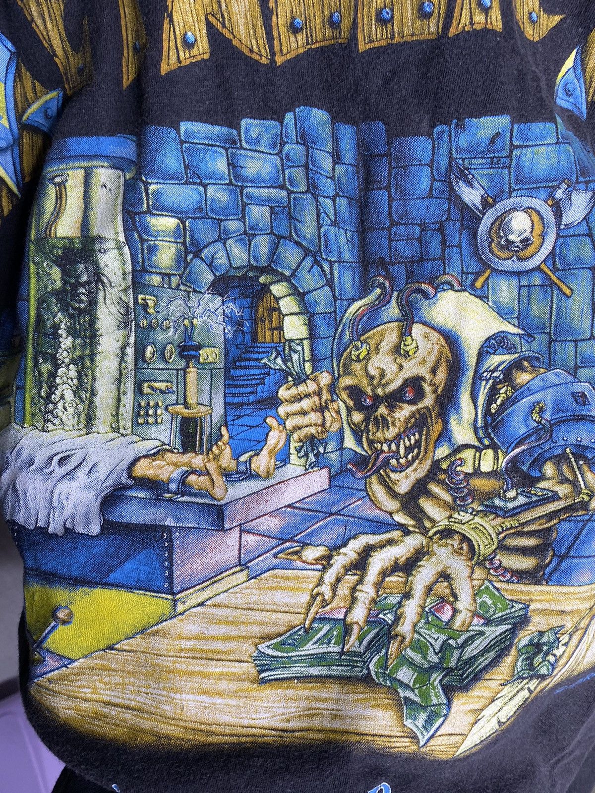 Band Tees × Metallica × Vintage Vintage 90s Metallica sandmans dungeon t shirt XL Size US XL / EU 56 / 4 - 5 Thumbnail