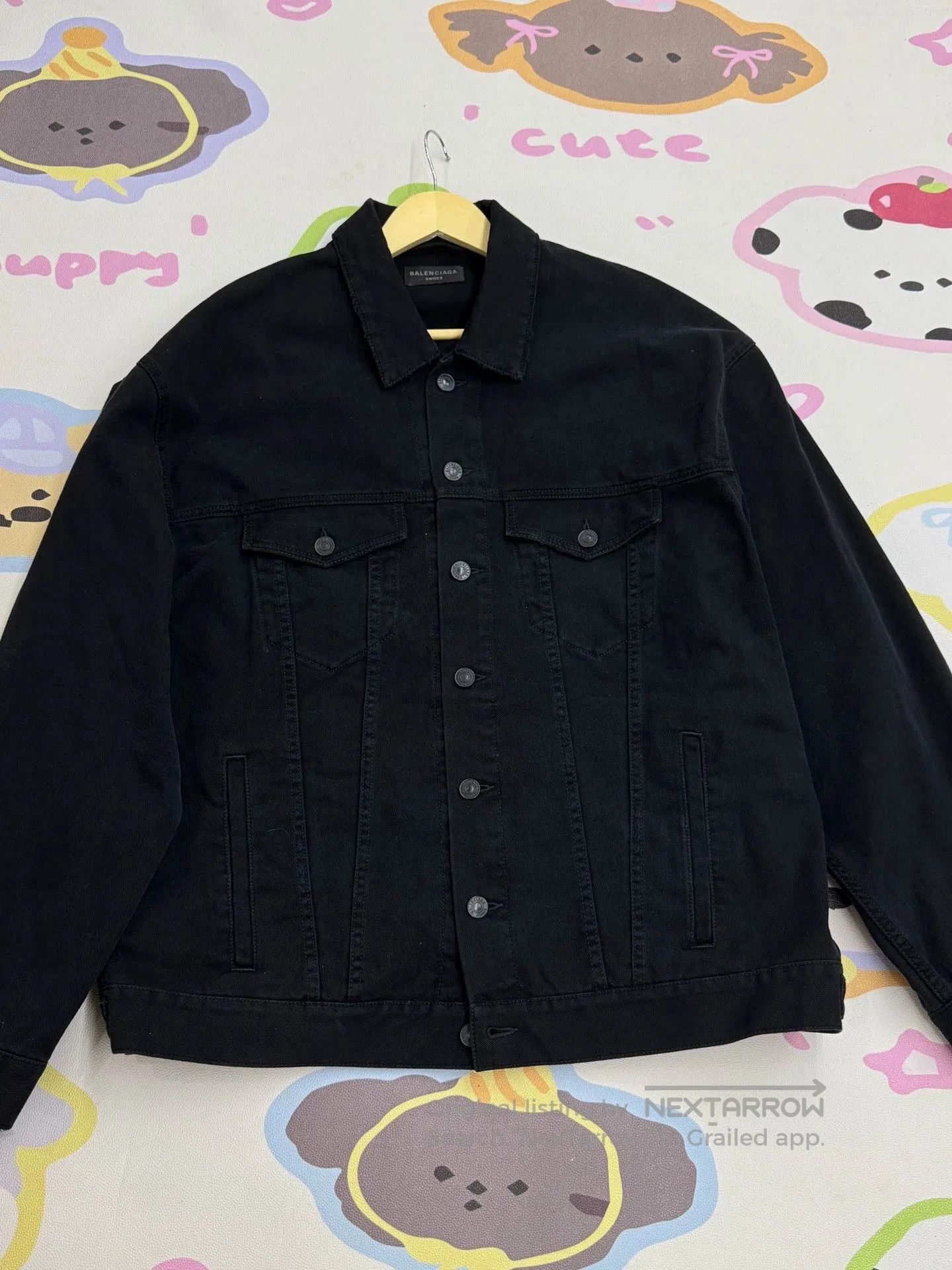 Balenciaga Balenciaga Logo Collar Denim Jacket. Size US XS / EU 42 / 0 - 1 Thumbnail