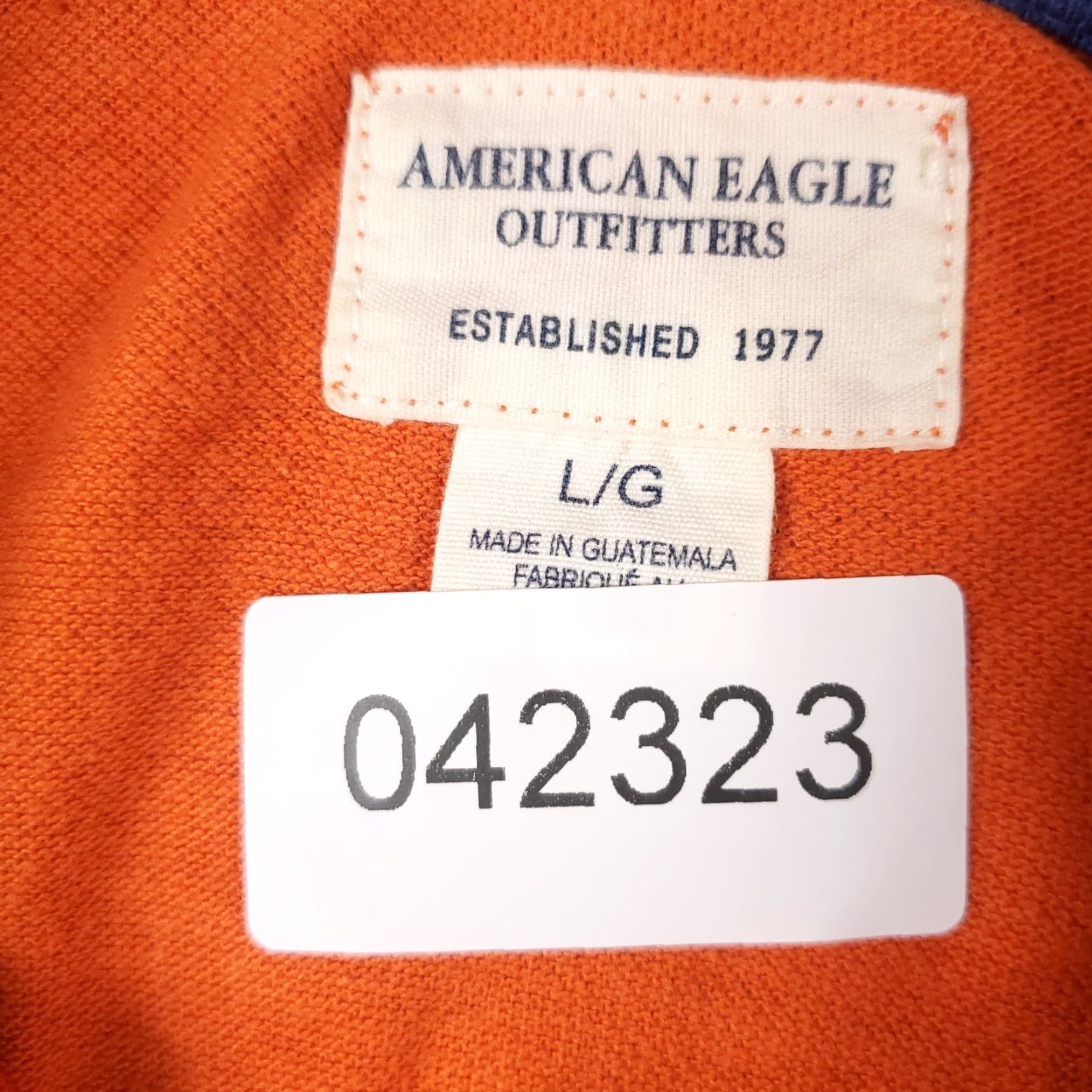 American Eagle Outfitters American Eagle Polo Shirt Large Orange Casual Short Sleeve Mens Size US L / EU 52-54 / 3 - 6 Thumbnail