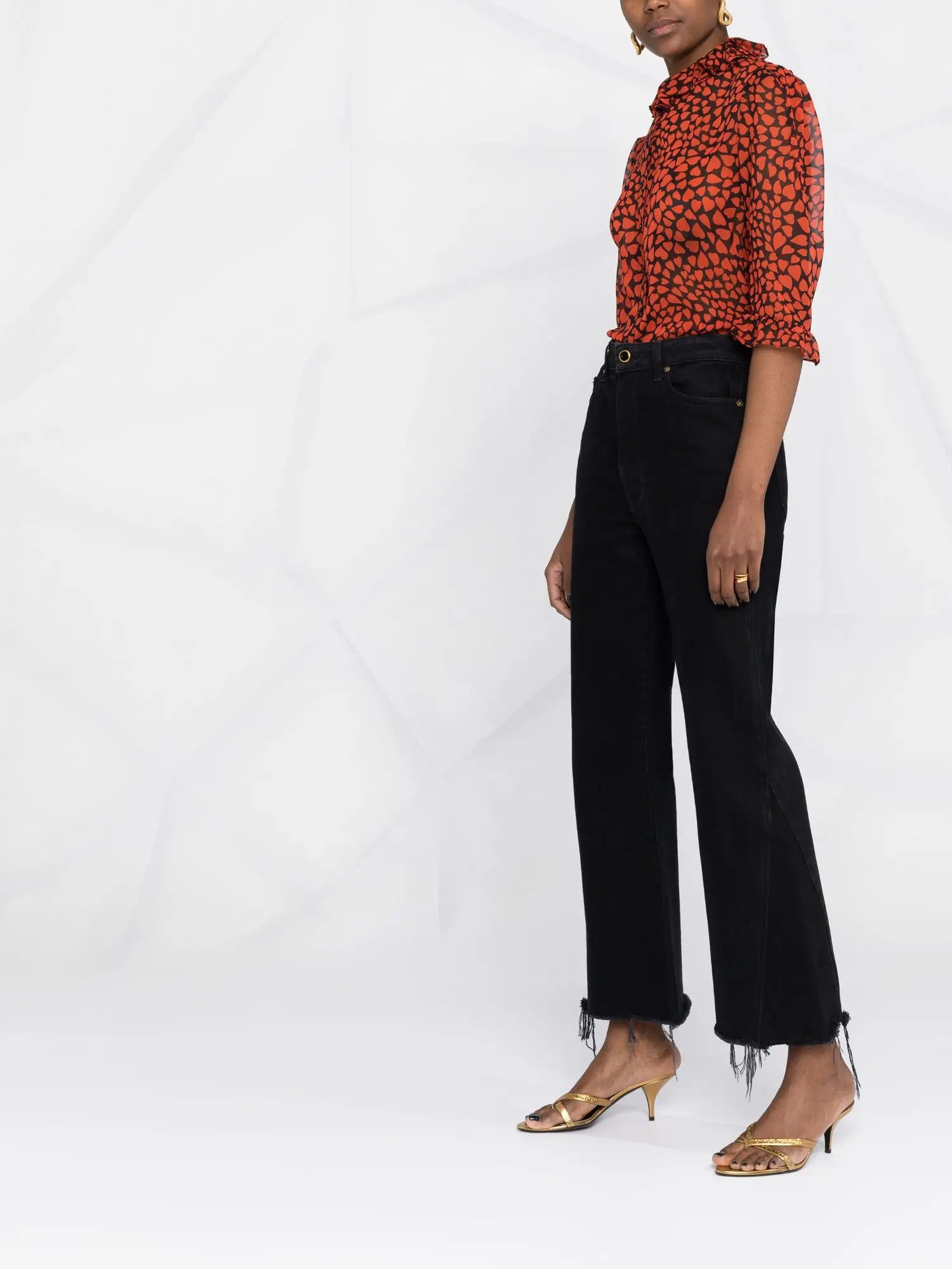 Saint Laurent Paris o1s1wg110924 Patterned Shirts & Blouses in Multicolor Size M / US 6-8 / IT 42-44 - 6 Thumbnail