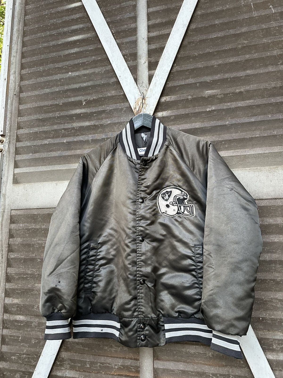 Vintage **rare**Vintage 80s Oakland Riders Embroidery Bomber jacket Size US S / EU 44-46 / 1 - 4 Thumbnail