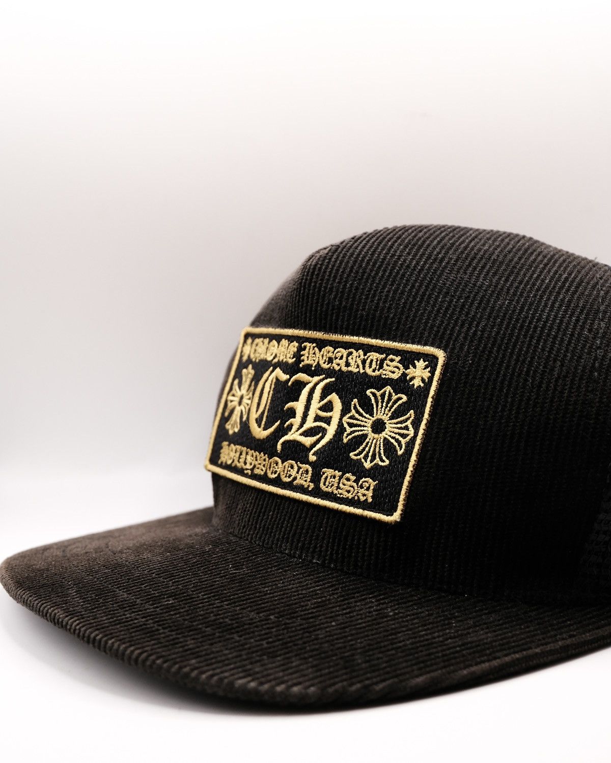 Chrome Hearts CHROME HEARTS CH Corduroy Black/Yellow Trucker Hat Size ONE SIZE - 4 Thumbnail