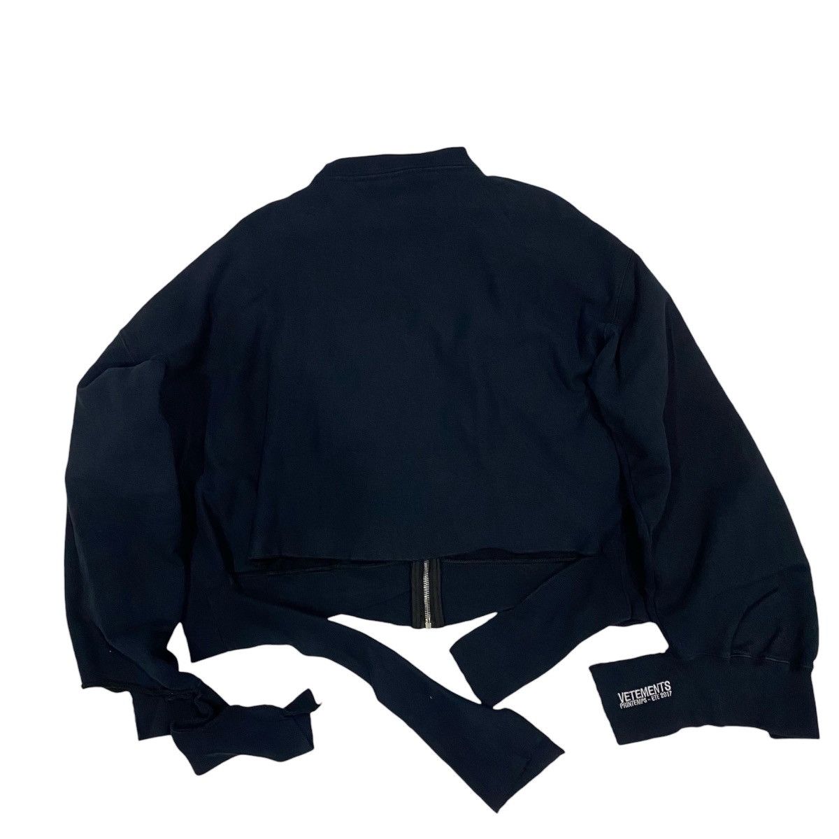 Champion × Vetements RARE Vetements x Champion Deconstructed Zip Blue Sweatshirt Size US XS / EU 42 / 0 - 2 Thumbnail