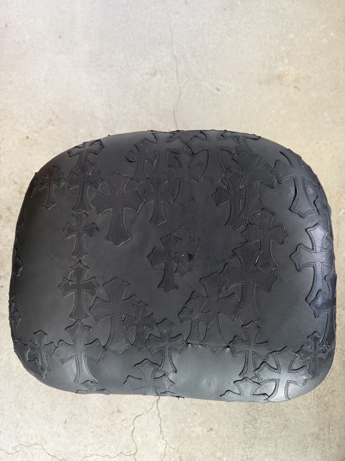 Chrome Hearts CHROME HEARTS LEATHER 50 CROSS PATCH FURNITURE STOOL CHAIR Size ONE SIZE - 2 Thumbnail