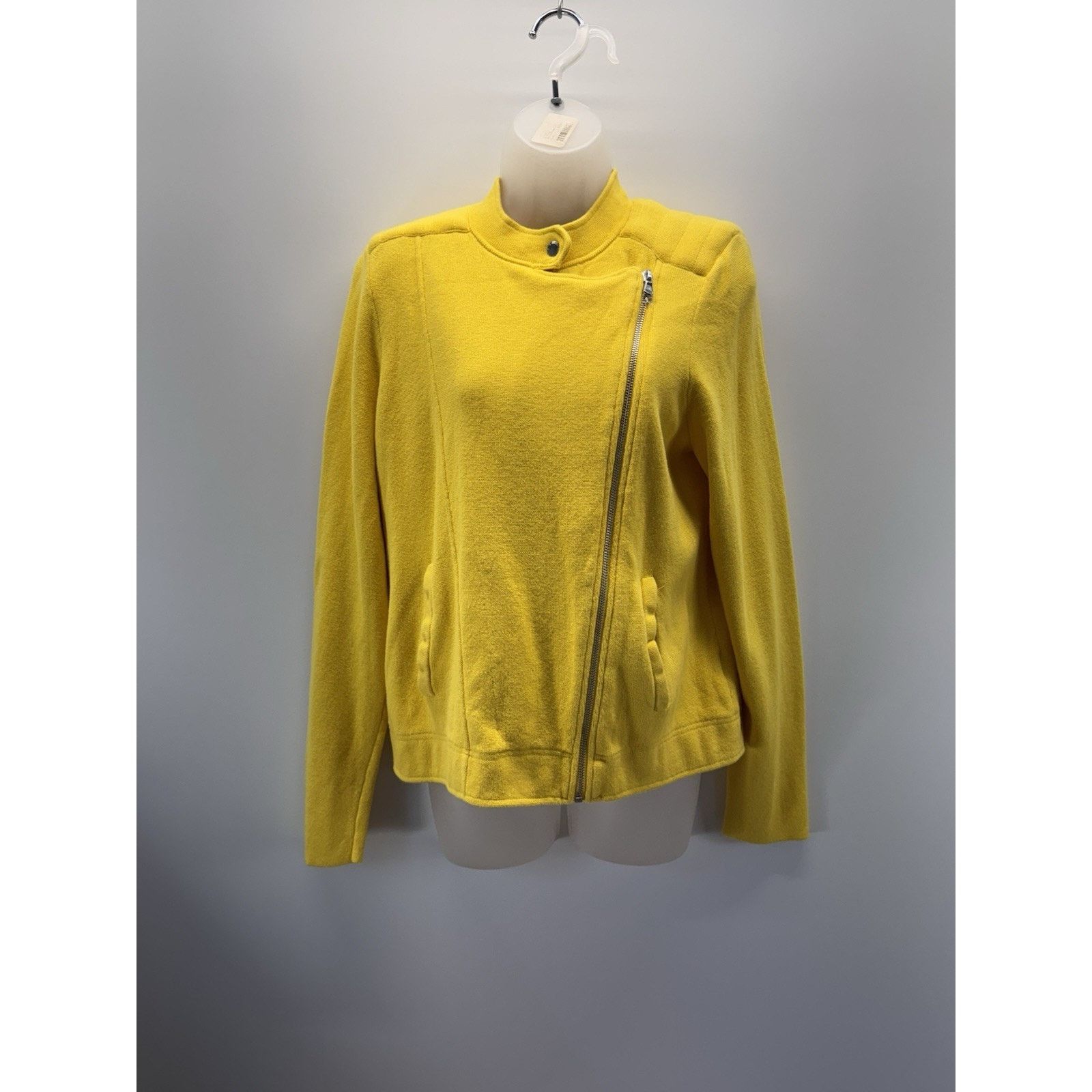 Ralph Lauren Lauren Ralph Lauren Yellow Moto Jacket Sweater Women’s Sz XL Size XL / US 12-14 / IT 48-50 - 2 Thumbnail
