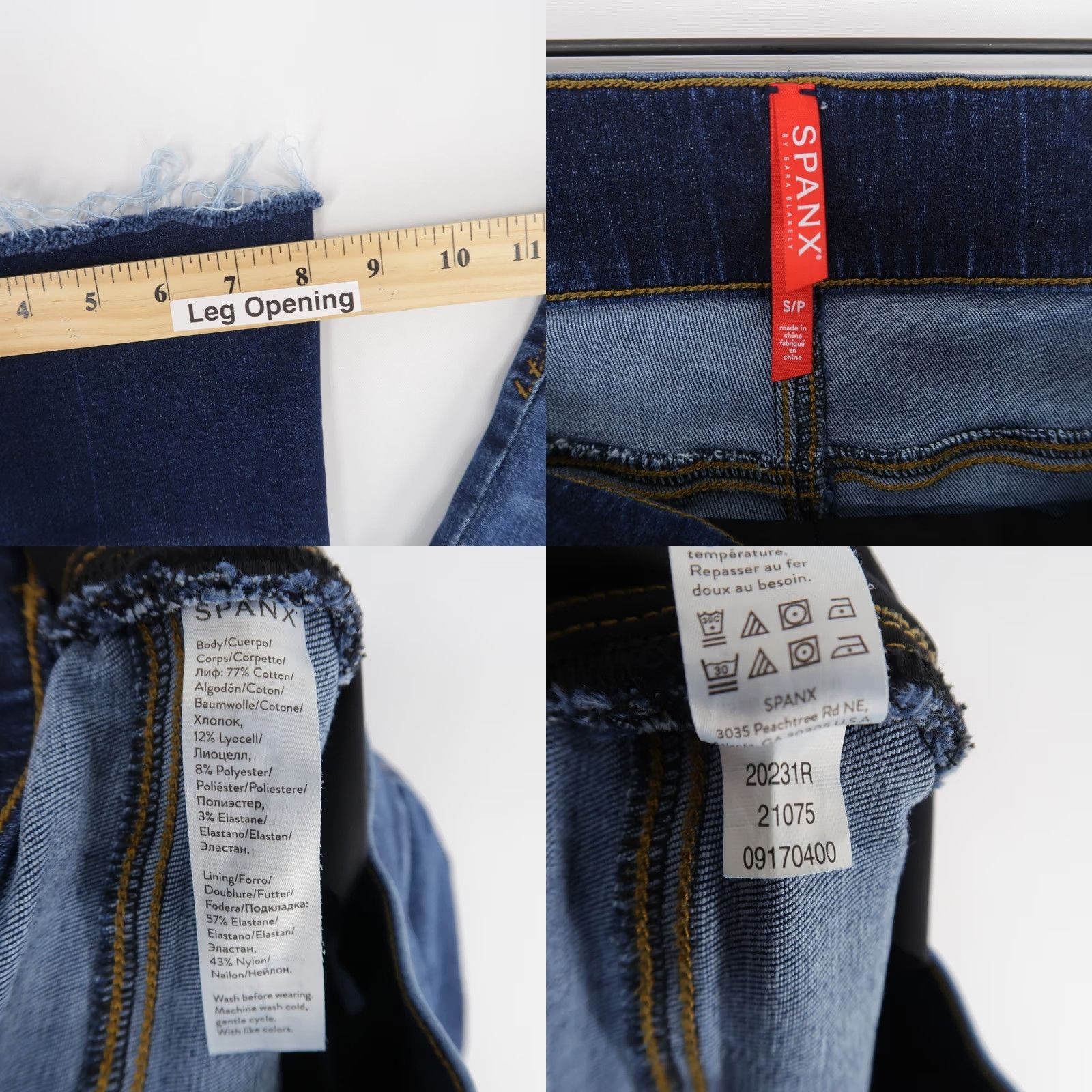 Spanx Spanx Jeans Womens S Blue Cropped Flare High Rise Shaping 5-Pocket Denim Stretch VINTAGE? No (adjust as needed) Size 28" / US 6 / IT 42 - 8 Thumbnail
