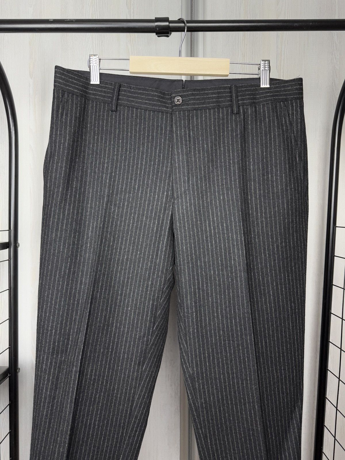 Polo Ralph Lauren POLO Ralph Lauren Gregory Wool Pinstripe Suit Dark Grey 42R Size 42R - 11 Thumbnail