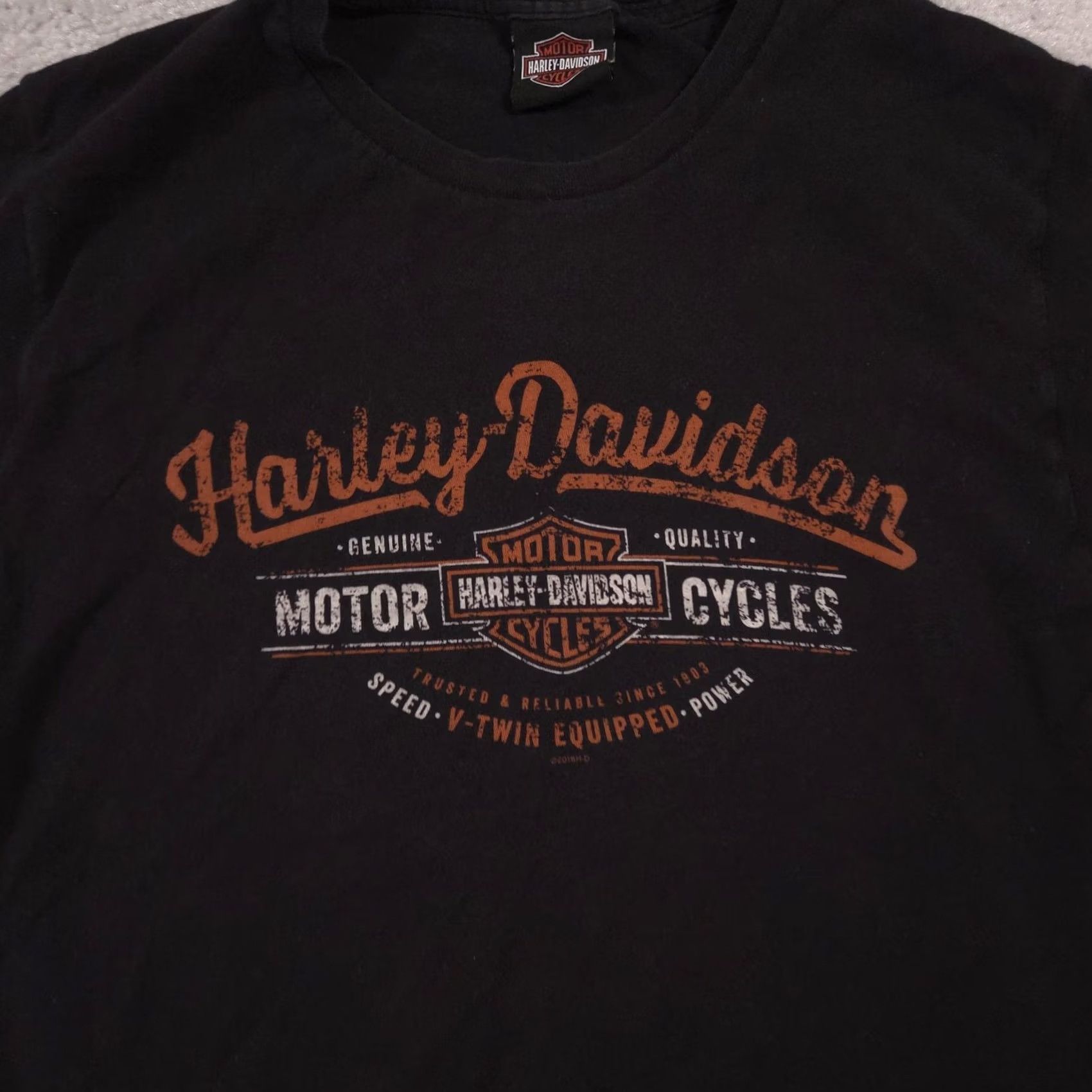 Harley Davidson Harley-Davidson Shirt Womens Large Black Graphic Tee Adamec Jacksonville Size L / US 10 / IT 46 - 4 Thumbnail