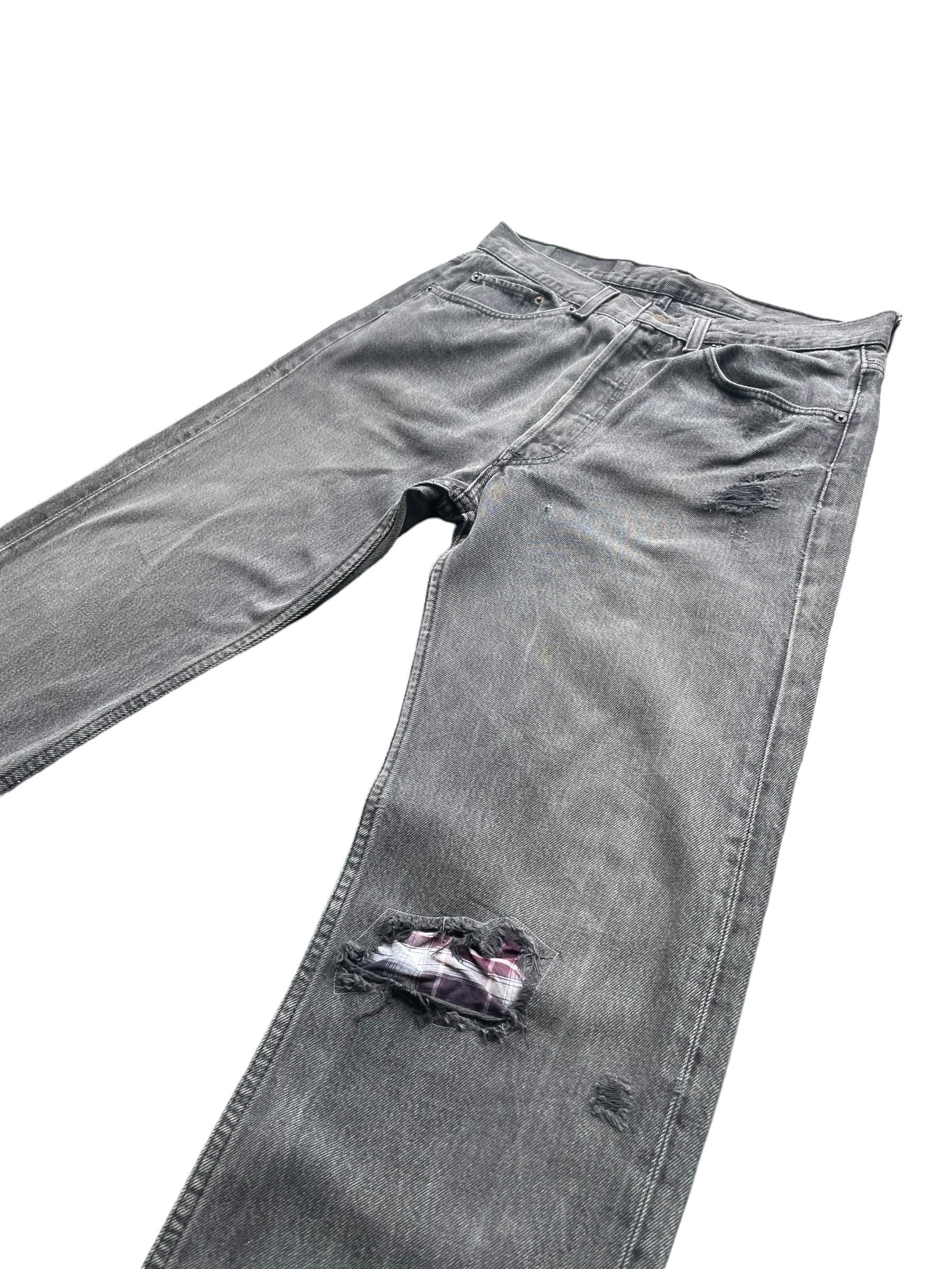 Levi's Vintage 1995 Levis 501 e Single R Distresed & Rework Size US 33 - 2 Thumbnail