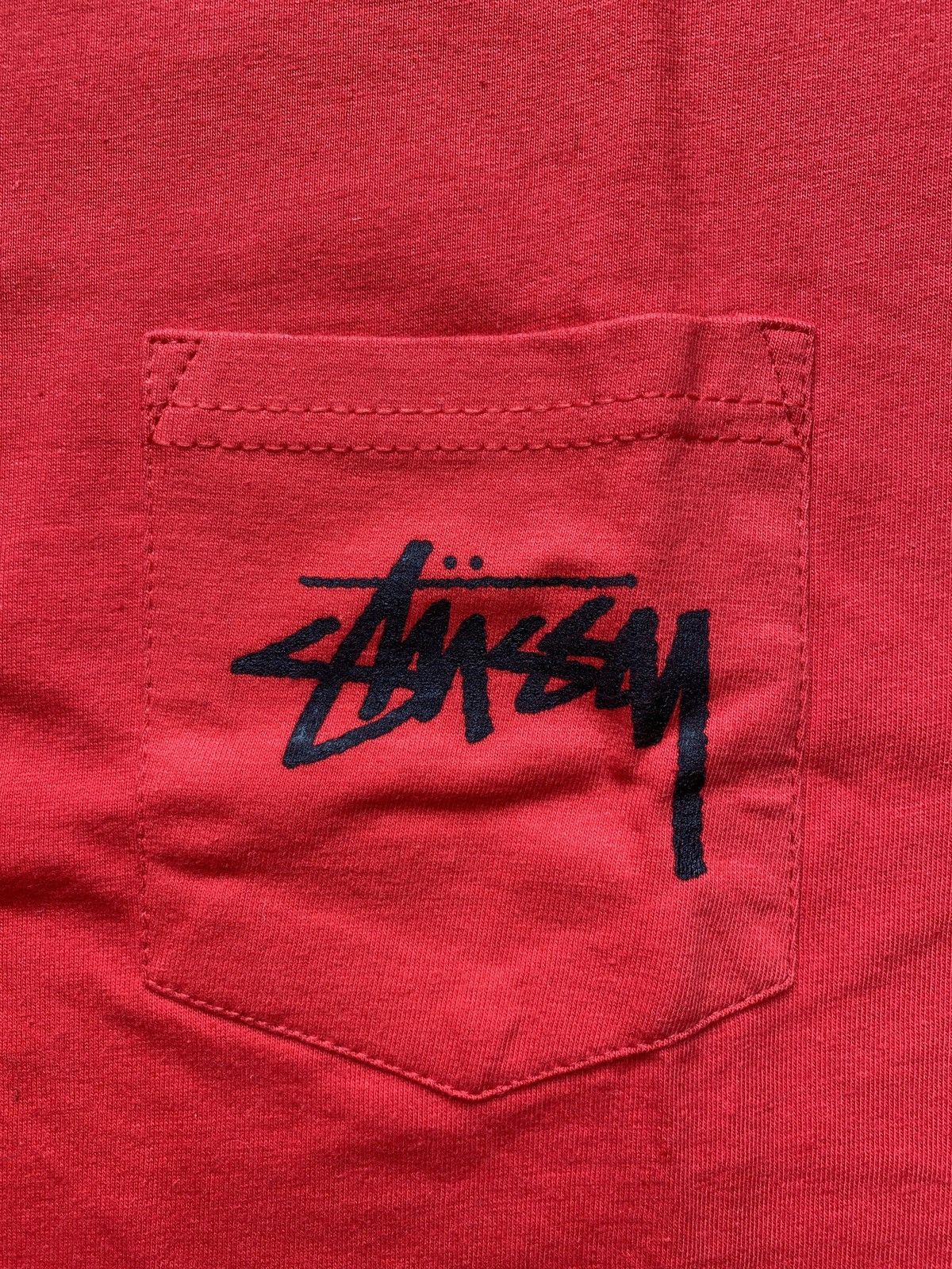 Stussy Stussy Logo Pocket Tee Sz L Size US L / EU 52-54 / 3 - 3 Thumbnail