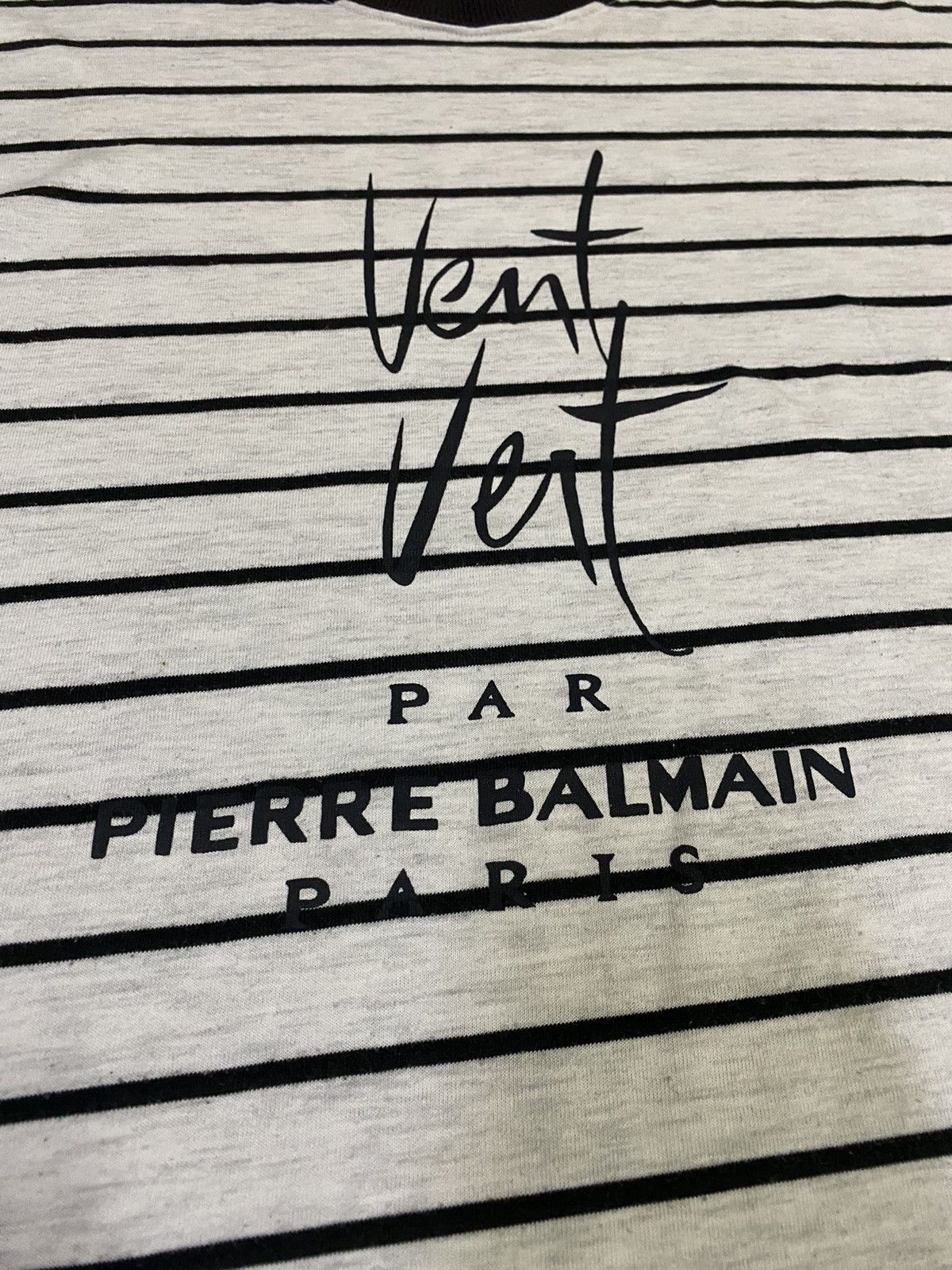 Designer × Pierre Balmain Vintage Pierre Balmain Stripe Tee Size US L / EU 52-54 / 3 - 2 Thumbnail
