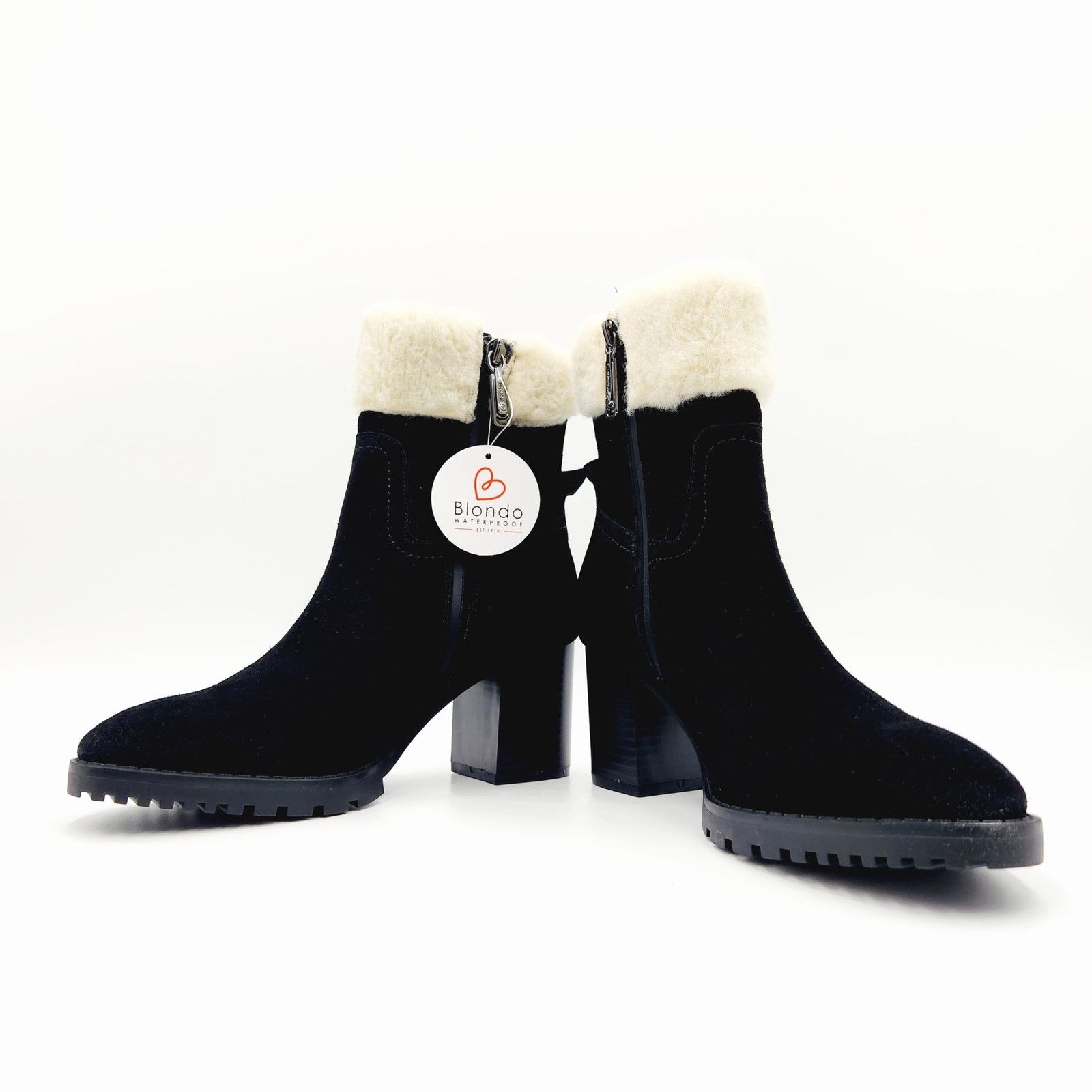 The Unbranded Brand Blondo Women Black Waterproof Suede Ankle Booties Size 10M Size US 10 / IT 40 - 5 Thumbnail