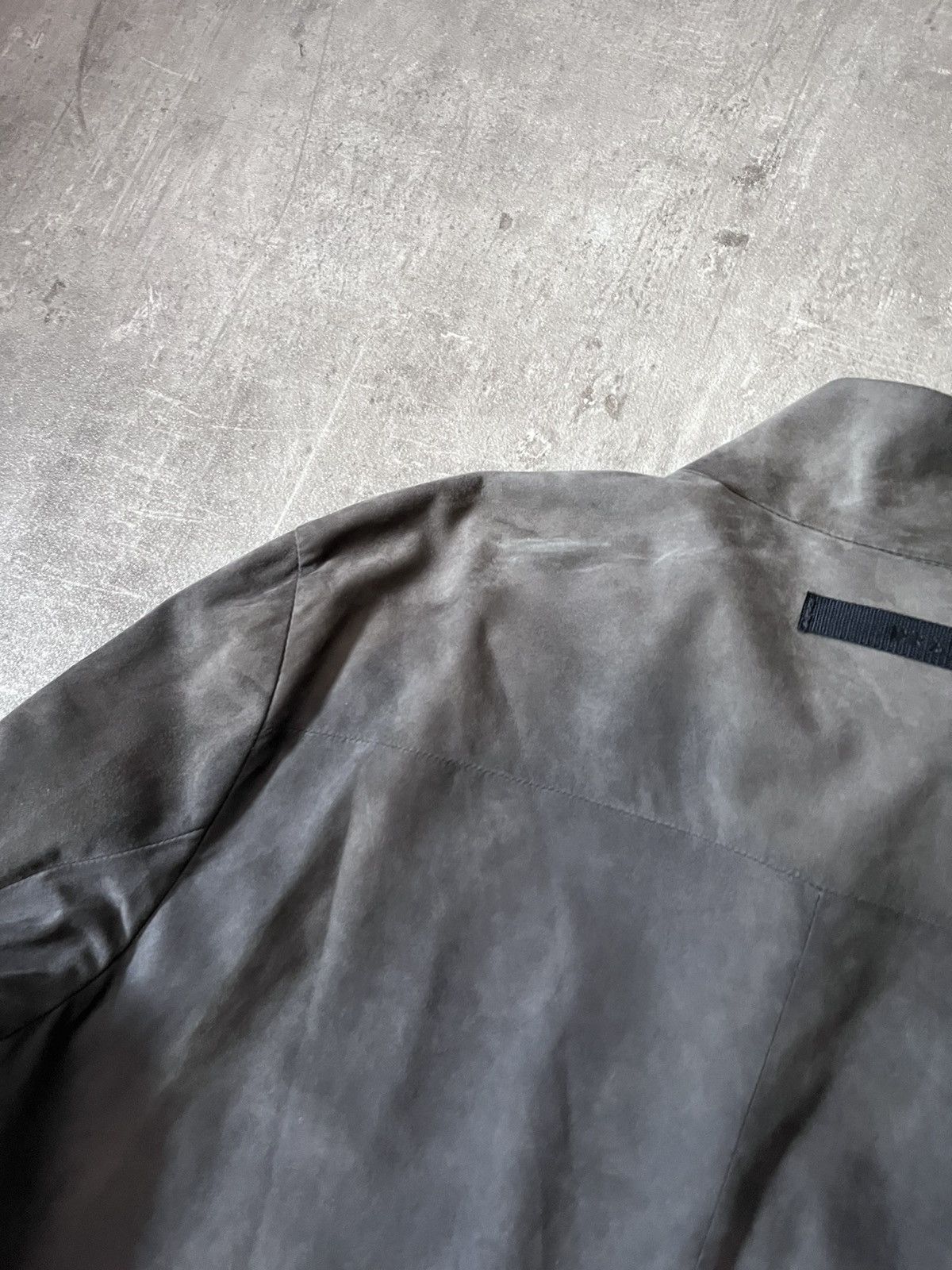 Prada Prada 2007 Cafe Racer sude grey zip leather jacket Size US L / EU 52-54 / 3 - 16 Thumbnail