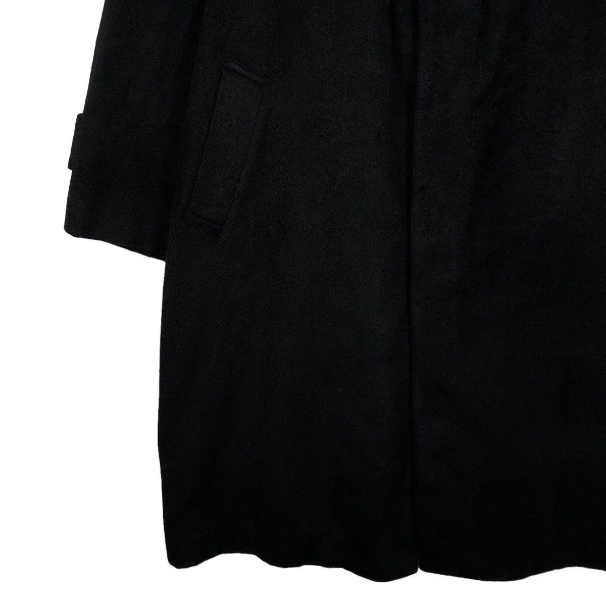 Issey Miyake Rich Black Vintage Wool Long Jacket Herringbone DonatoVinci Size US L / EU 52-54 / 3 - 5 Thumbnail