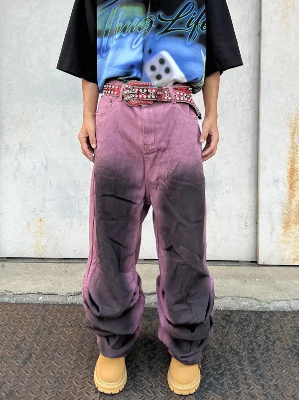 VIBE Deep Dye Purple Straight Denim Jeans Size US 30 / EU 46 - 3 Thumbnail