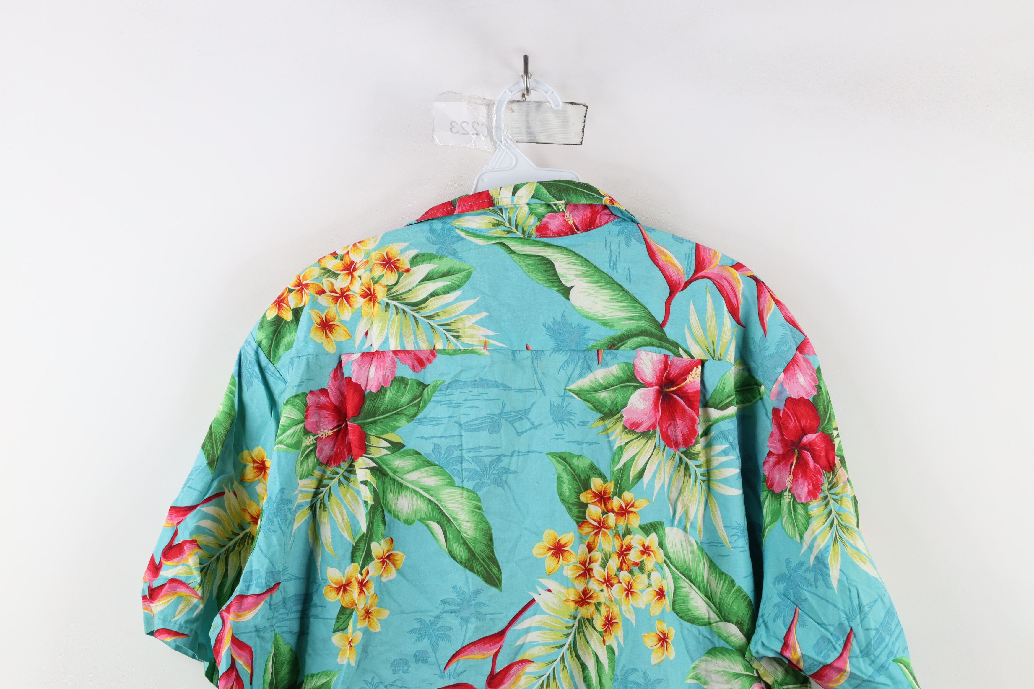 Vintage Vintage 90s Streetwear Flower Luau Hawaiian Button Shirt USA Size US XL / EU 56 / 4 - 14 Thumbnail