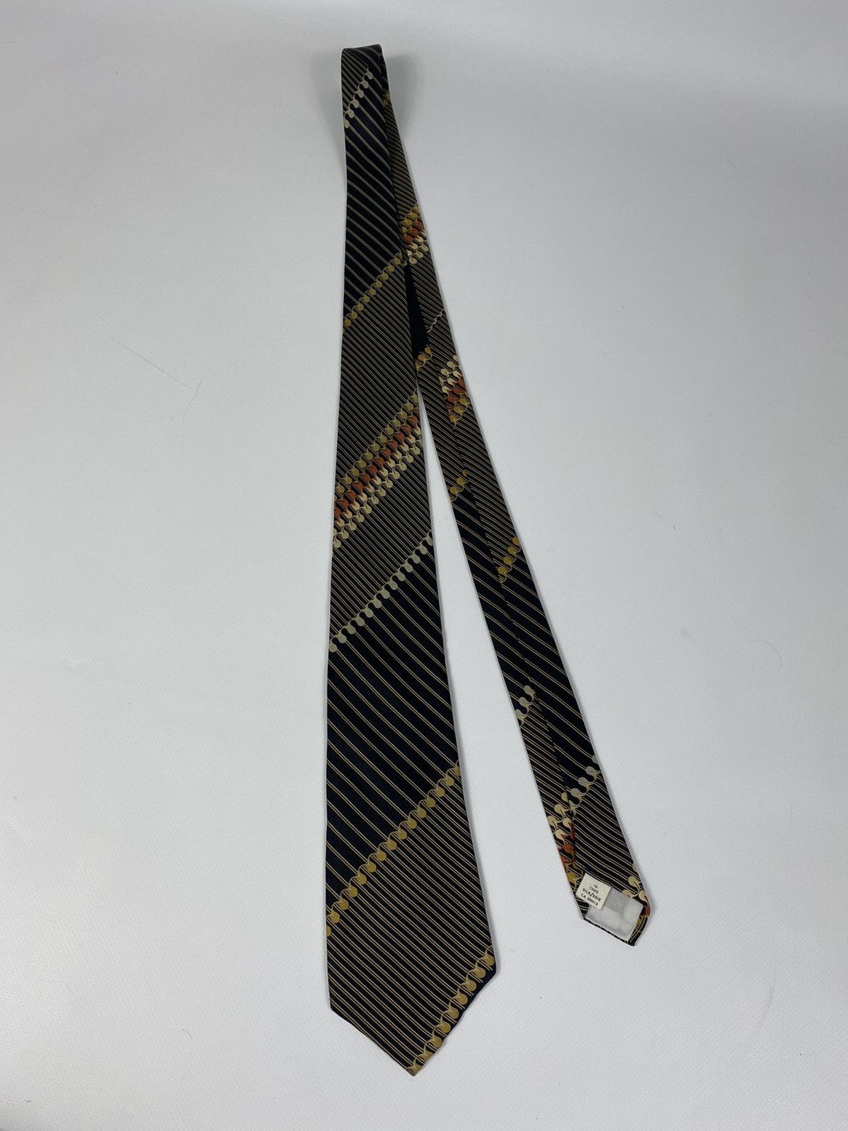 Christian Dior Monsieur 🔥LASTDROP🔥 Vintage 70s 80s Dior Abstract Striped Silk Tie Size ONE SIZE - 3 Thumbnail