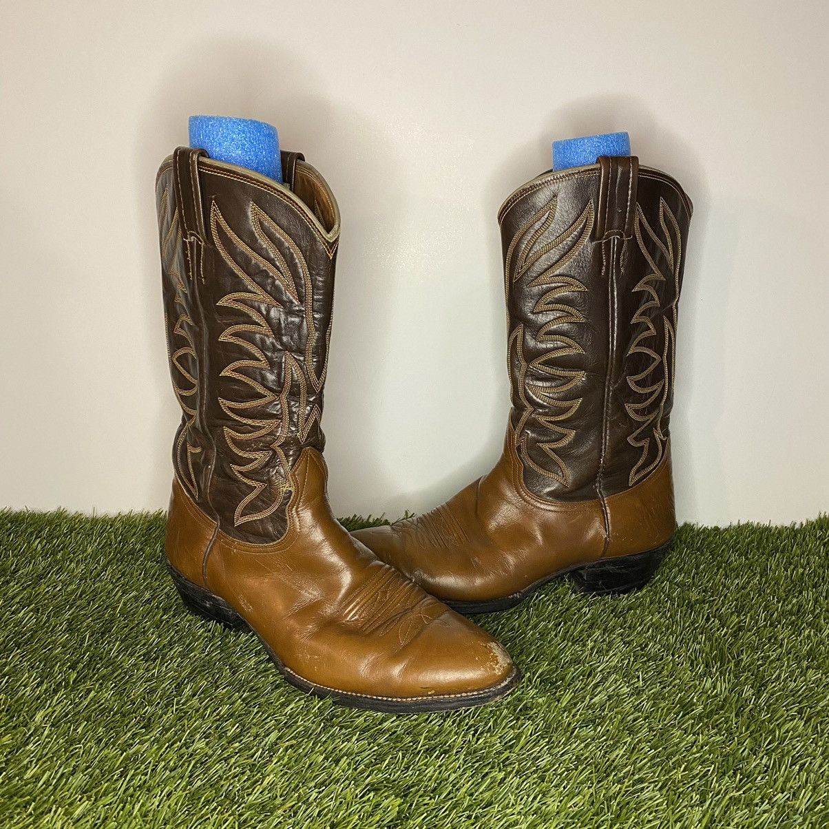Nocona Boots × Vintage Nocoma two tone cowboy boots western MADE IN USA Size US 10 / EU 43 - 1 Thumbnail