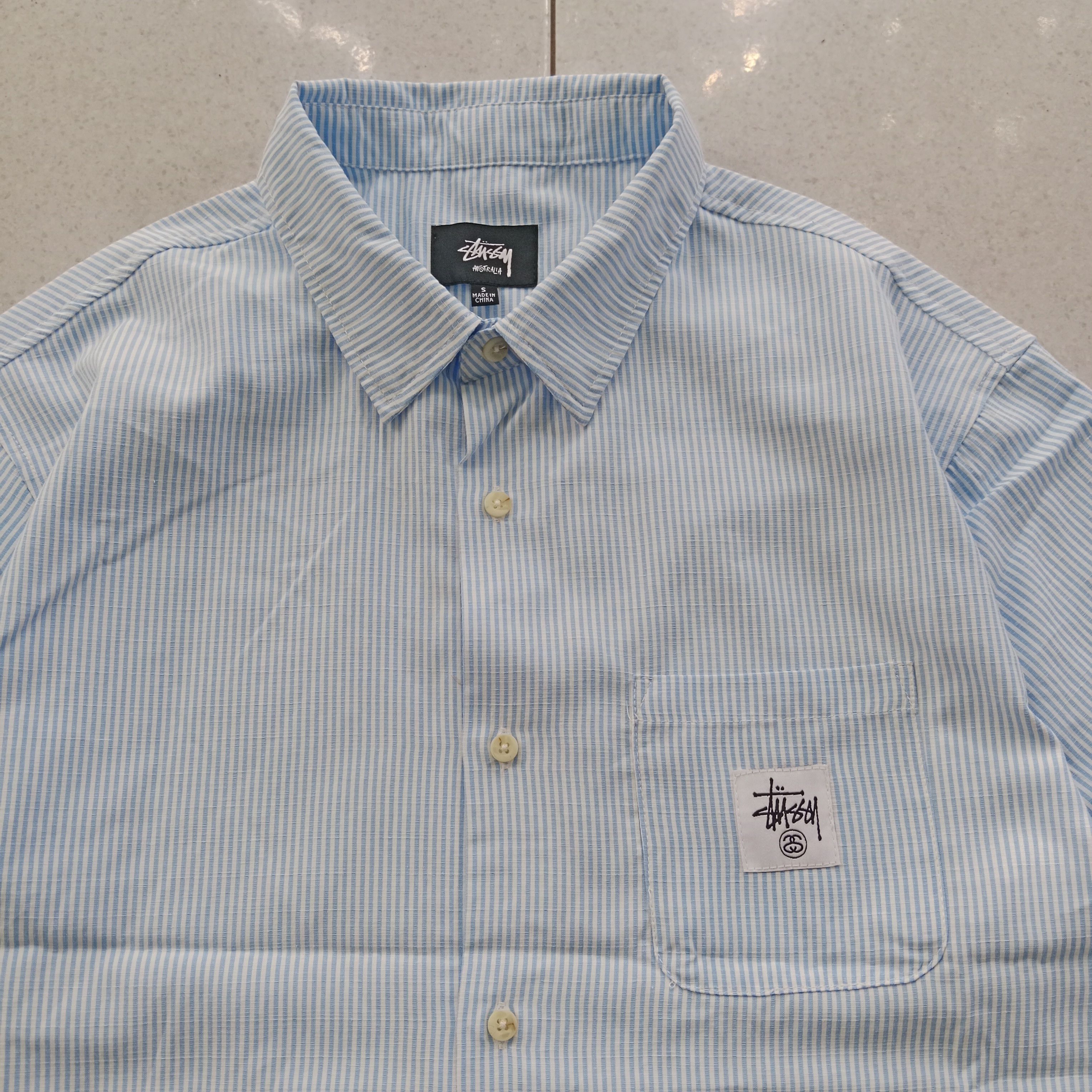 Stussy STUSSY SHIRT SHORT SLEEVE STRIPES Size US S / EU 44-46 / 1 - 5 Thumbnail