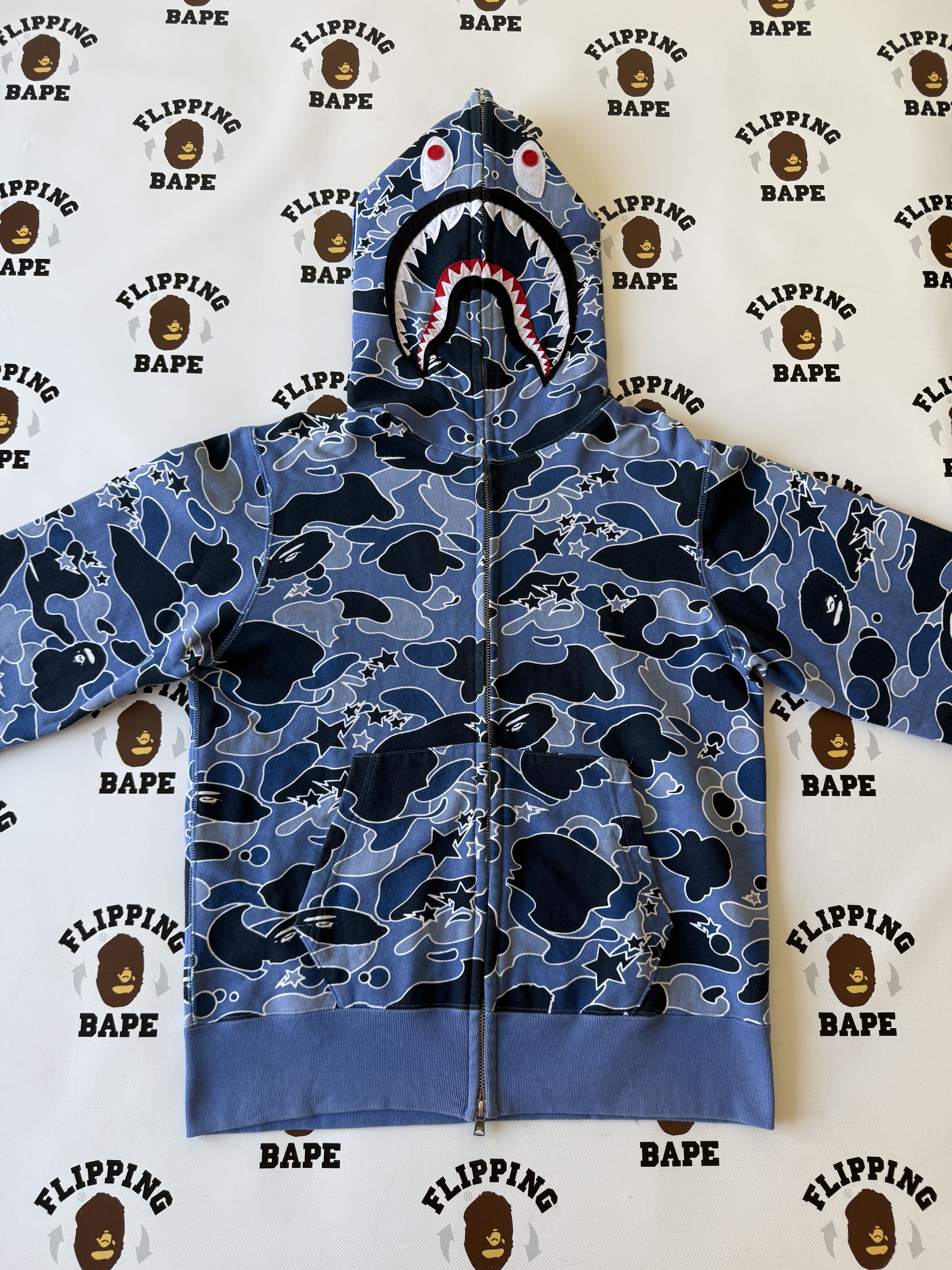 Bape BAPE STA CAMO SHARK FULL ZIP HOODIE (2017) Size US M / EU 48-50 / 2 - 9 Thumbnail