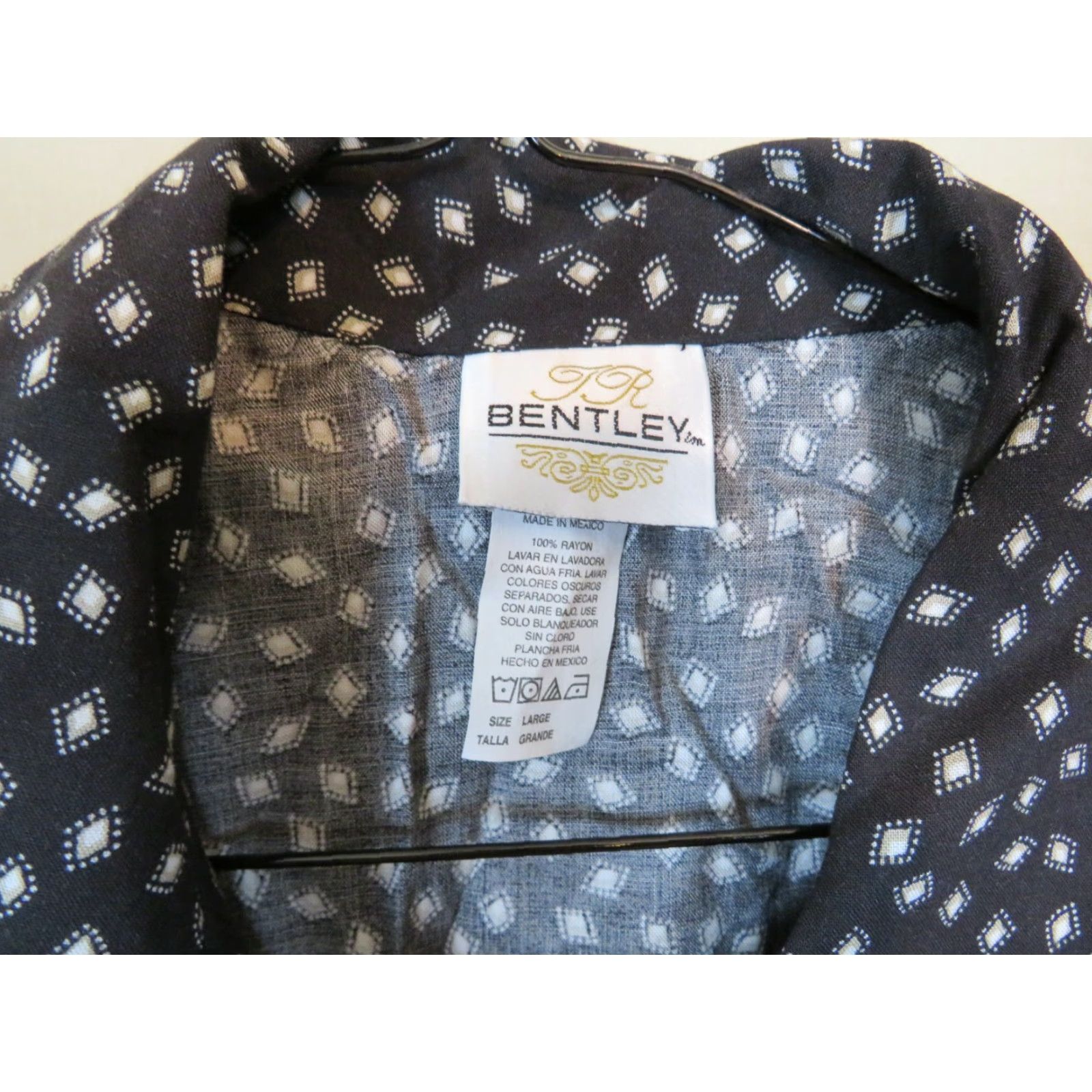 Vintage VINTAGE Bentley Shirt Black White L/XL Mens Size L / US 10 / IT 46 - 2 Thumbnail