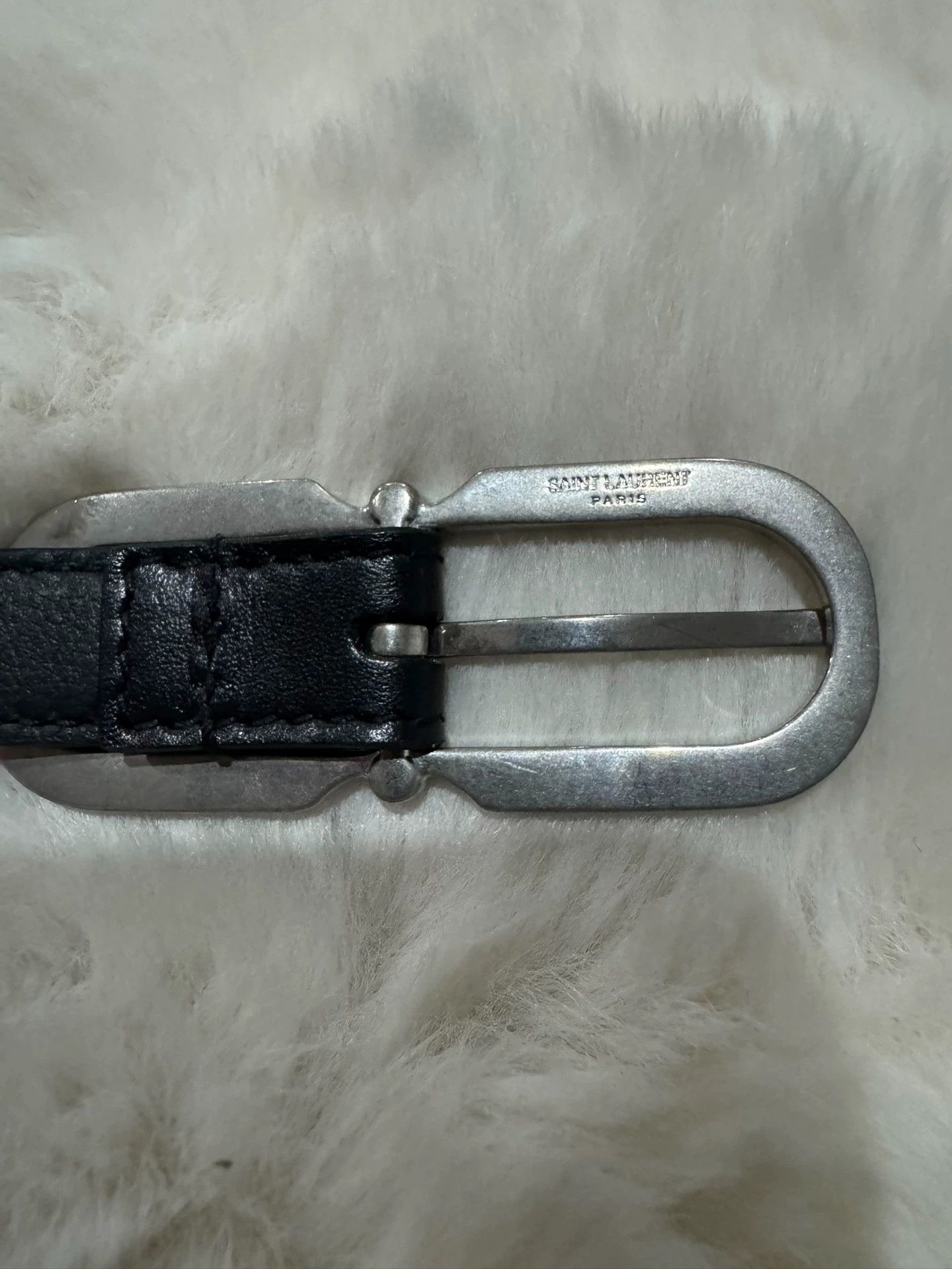 Saint Laurent Paris Saint Laurent YSL brand new black and silver belt Size ONE SIZE - 4 Thumbnail
