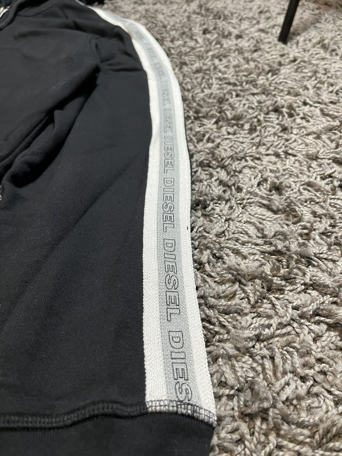 Diesel DIESEL BLANK COTTON ZIP DESIGNER HOODIE WITH STRIPED ON HAND Size US XXL / EU 58 / 5 - 2 Thumbnail