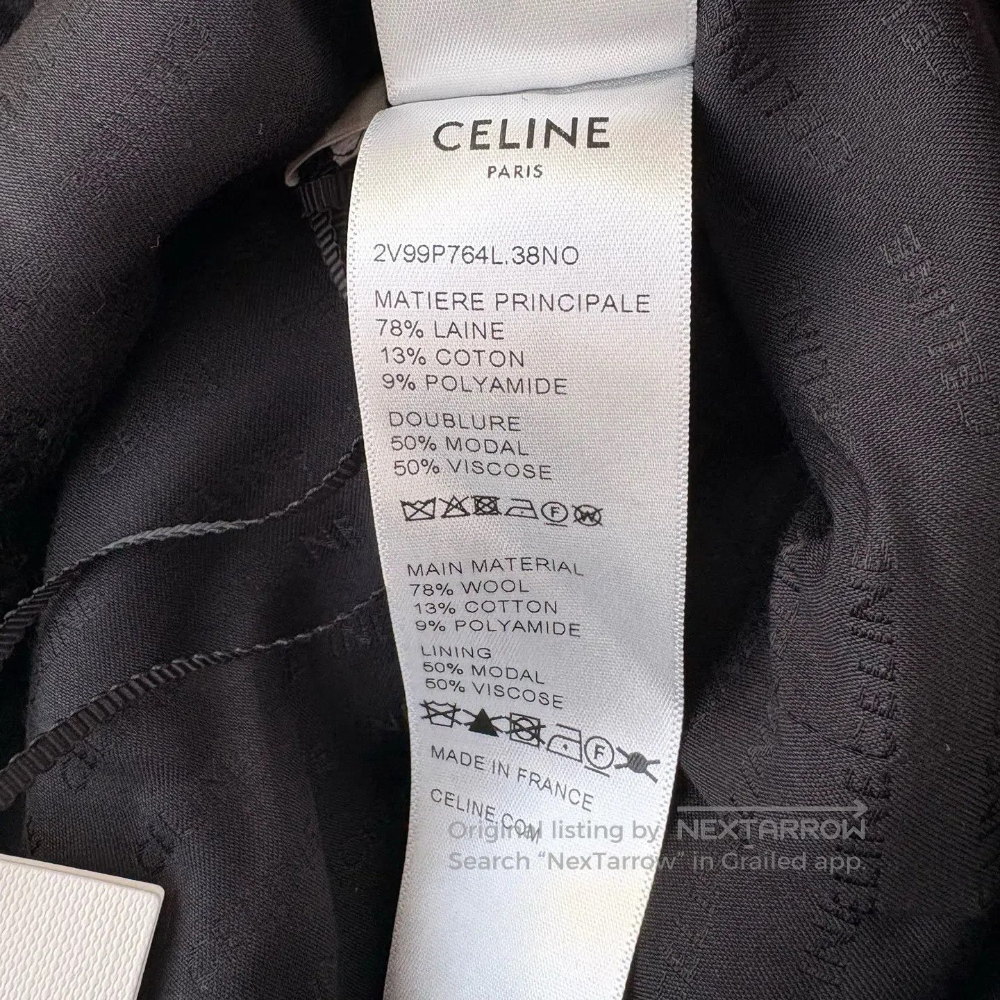 Celine CELINE Tweed Gold Button Collar Short Jacket| Size XXS / US 00 / IT 34 - 6 Thumbnail